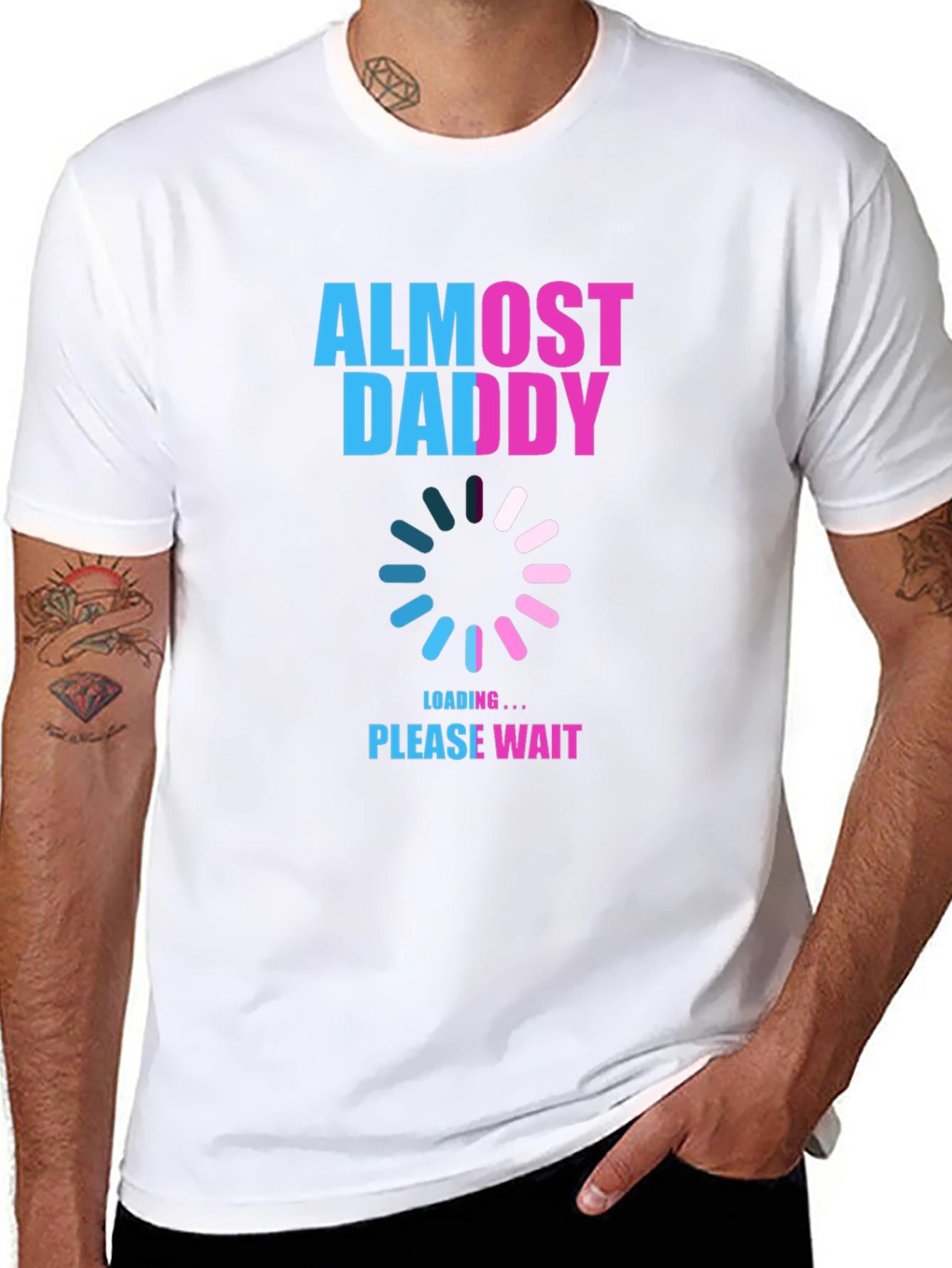 Almost Daddy Loading T-Shirt - New Dad Gift