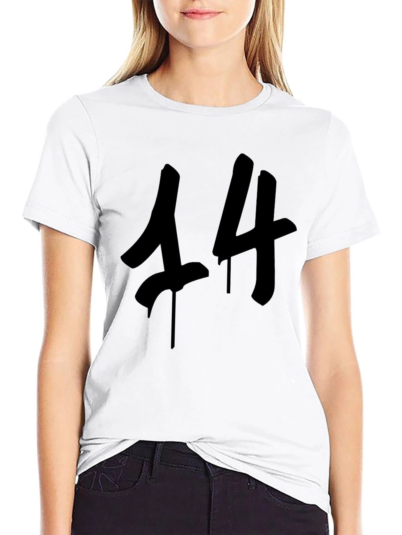 Black 14 Graphic Tee - Trendy Streetwear T-Shirt