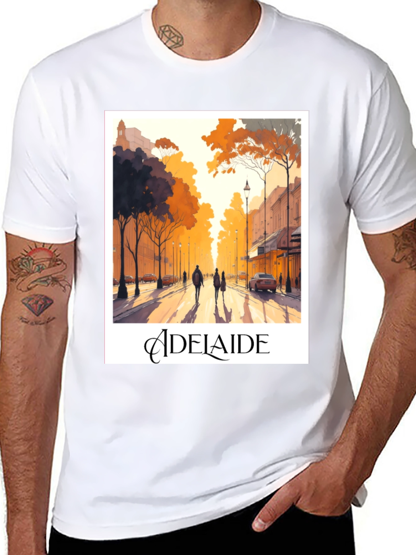 Adelaide Street Scene Graphic Tee