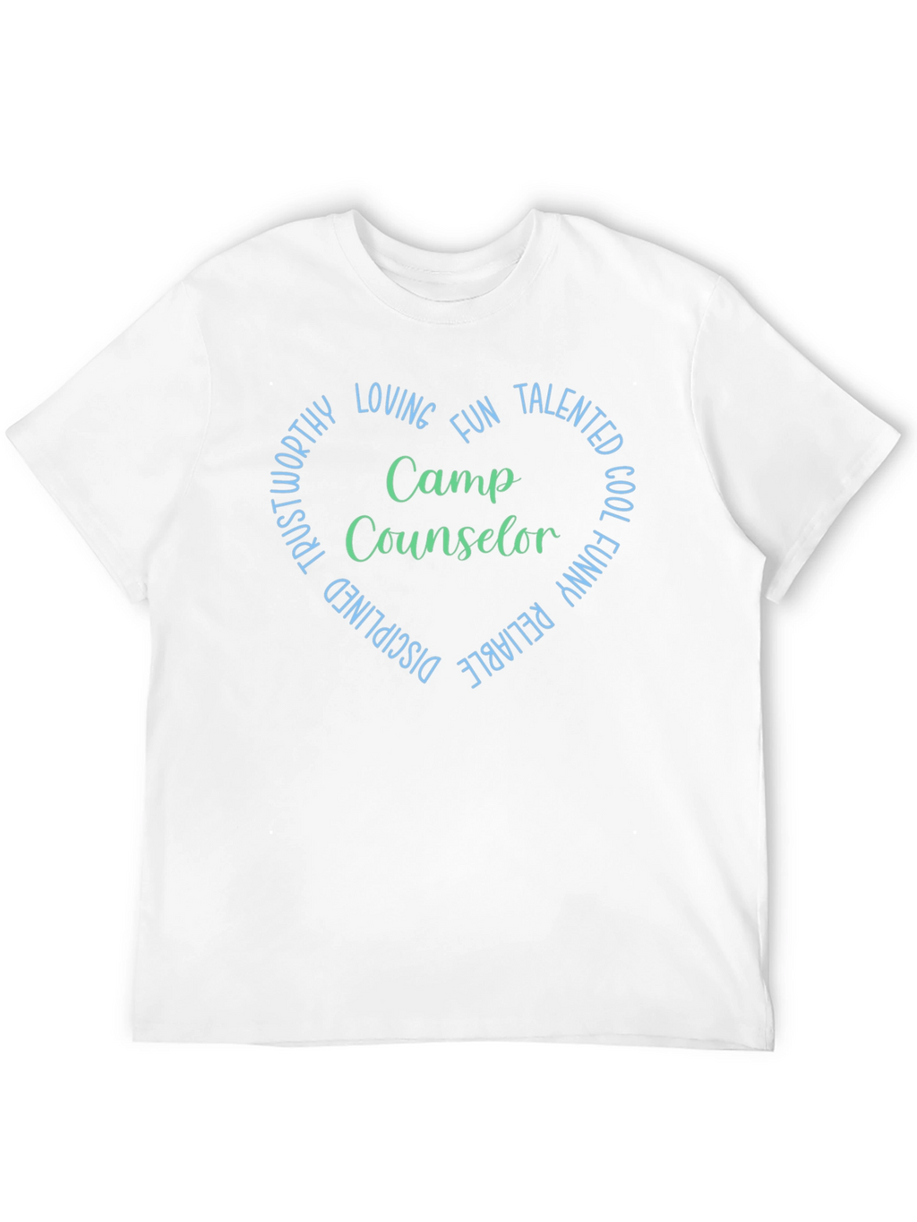Camp Counselor Heart T-Shirt - Black