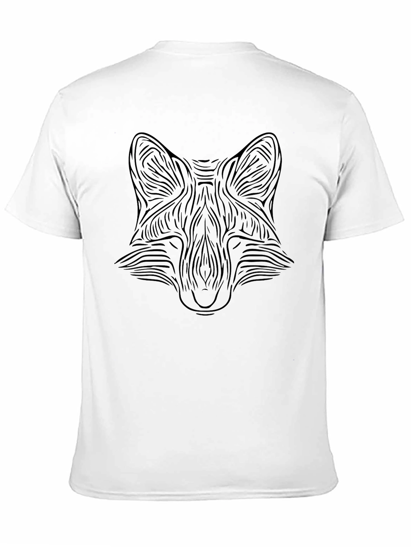 Abstract Fox Graphic Tee - Mens Black T-Shirt