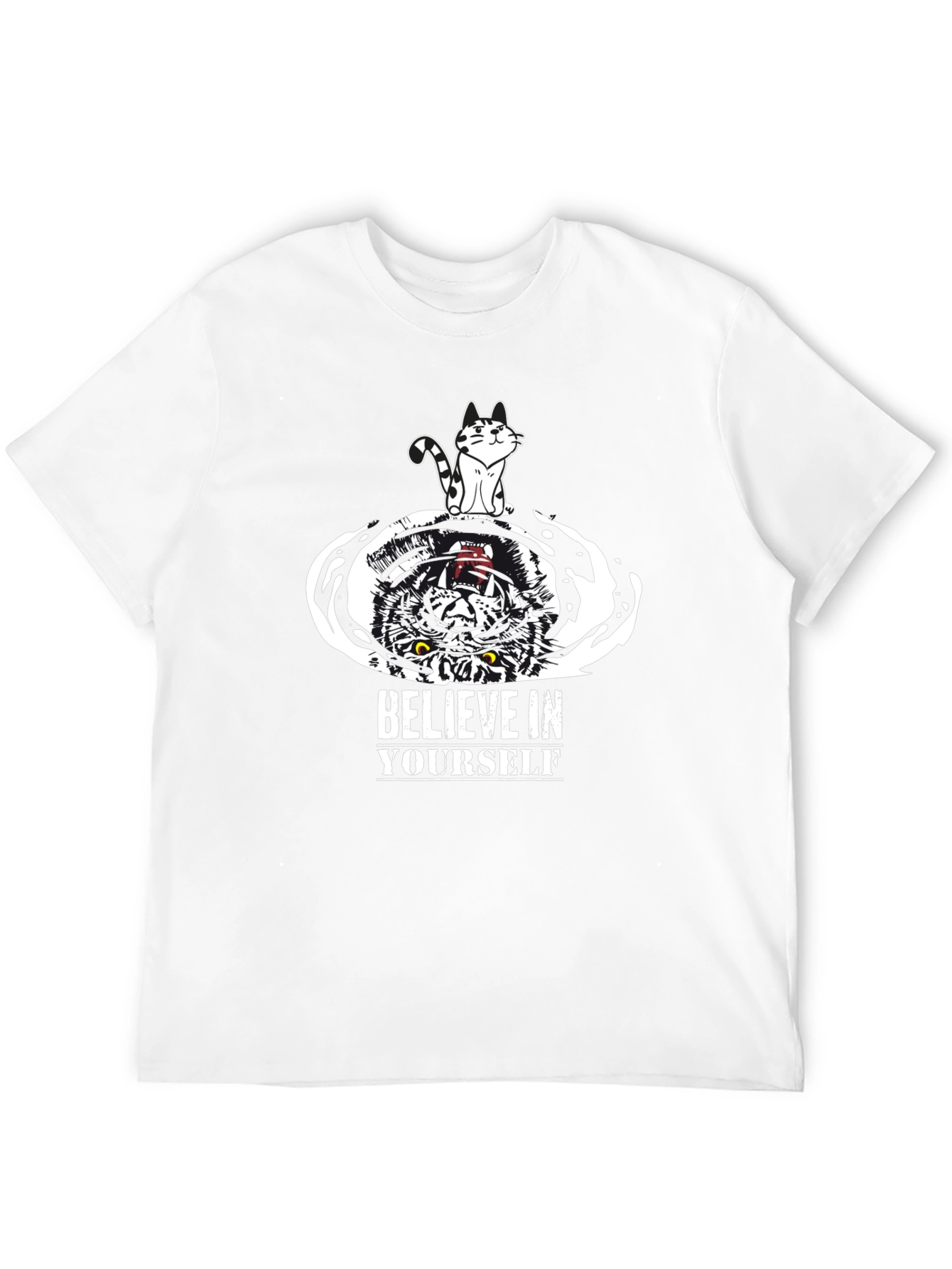 Believe In Yourself Cat and Tiger Graphic Tee