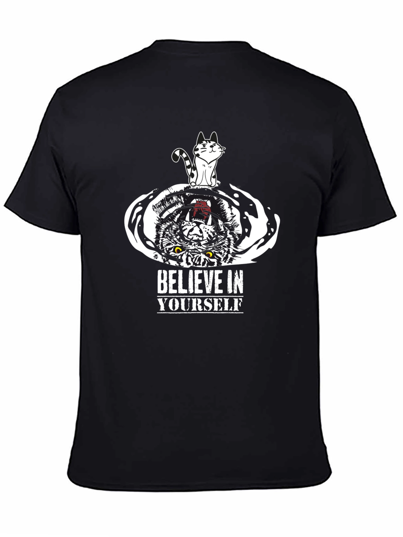 Believe In Yourself Cat and Tiger Graphic Tee