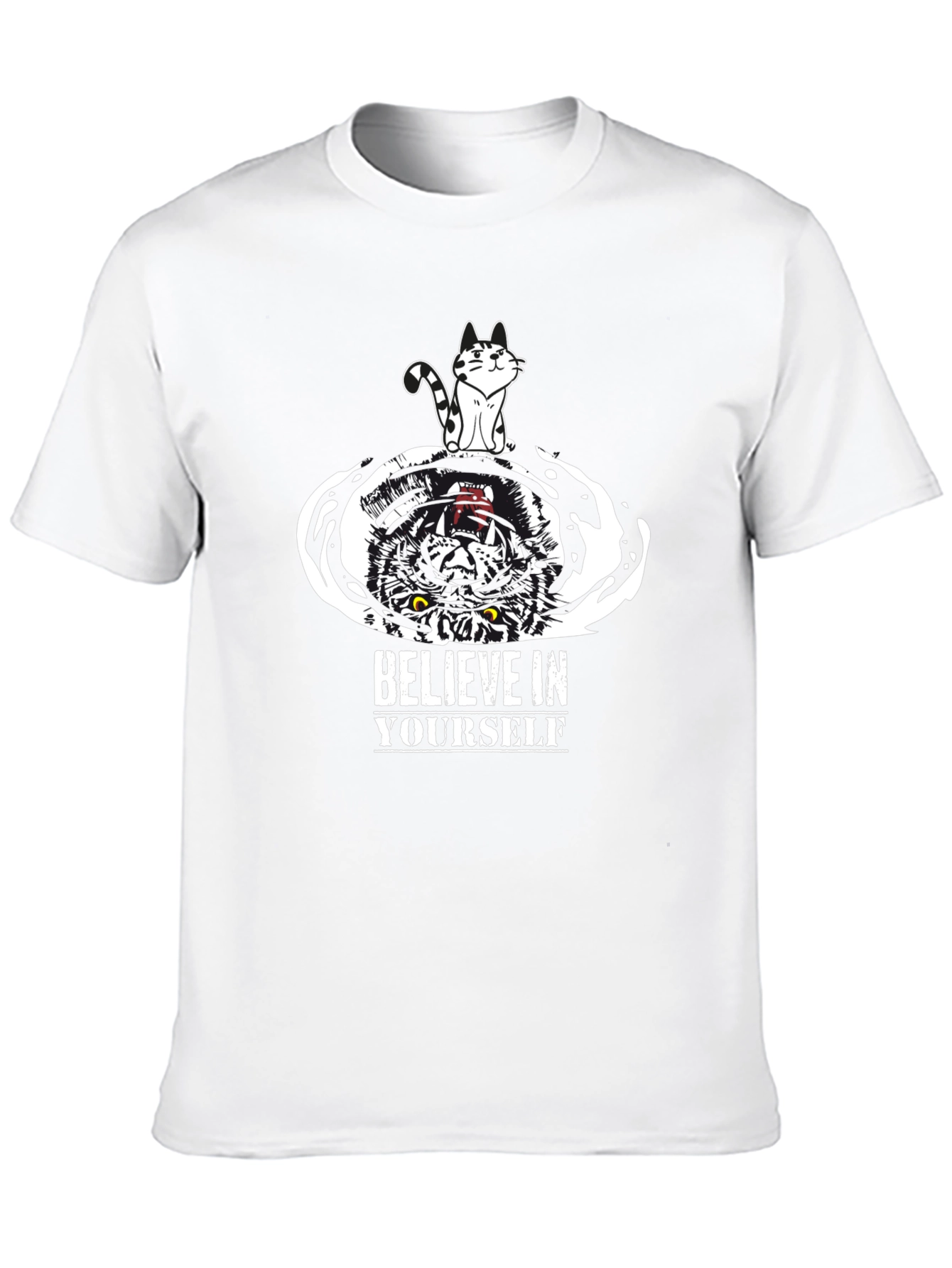 Believe In Yourself Cat and Tiger Graphic Tee