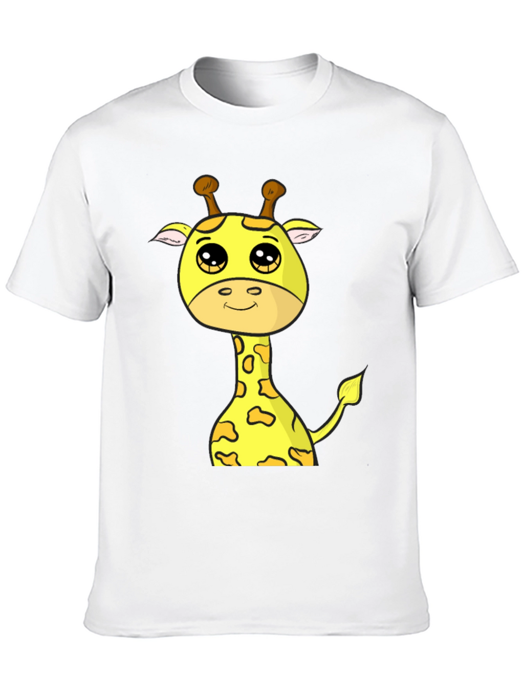 Cute Giraffe Graphic T-Shirt - Black