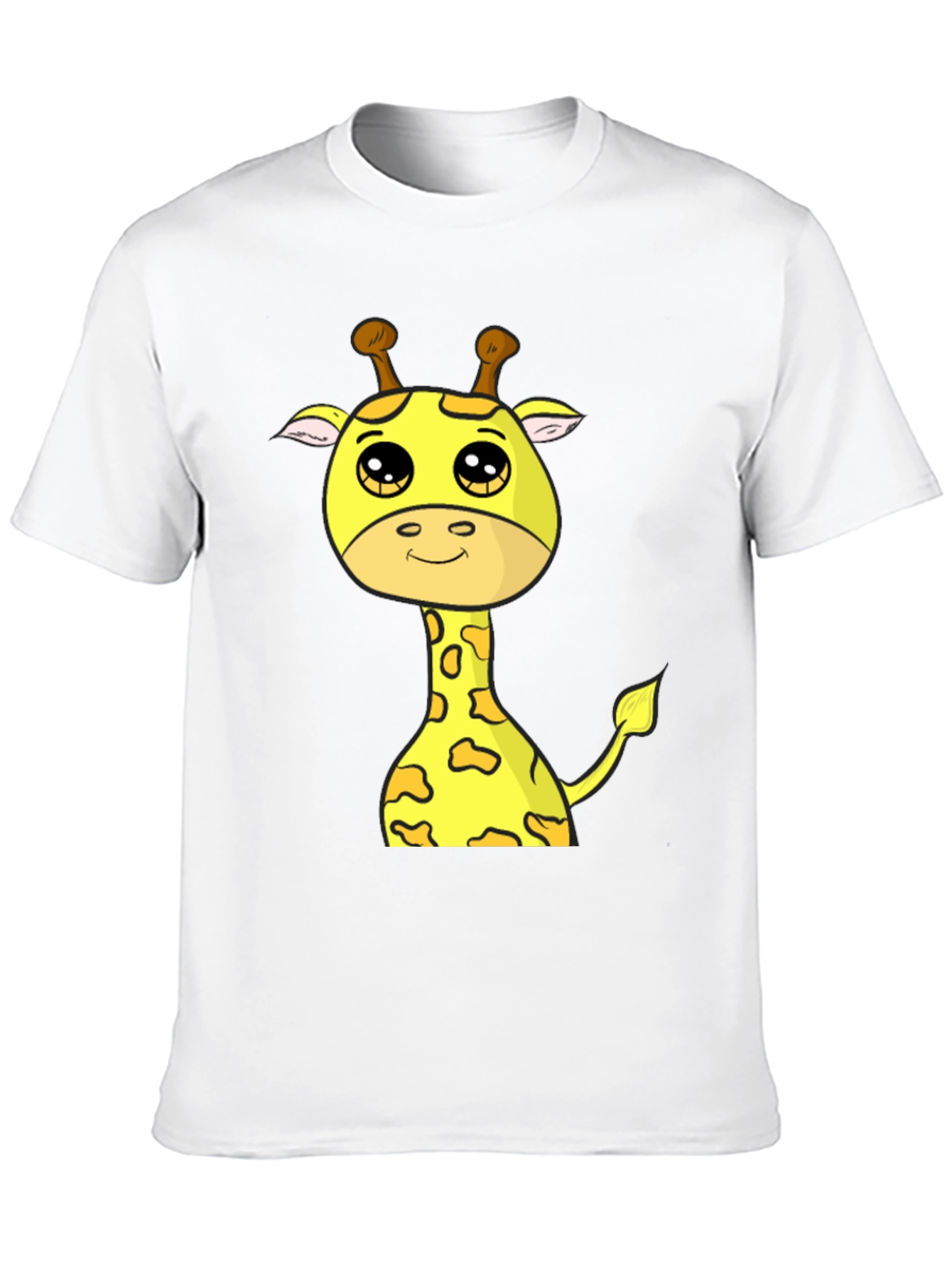 Cute Giraffe Graphic T-Shirt - Black