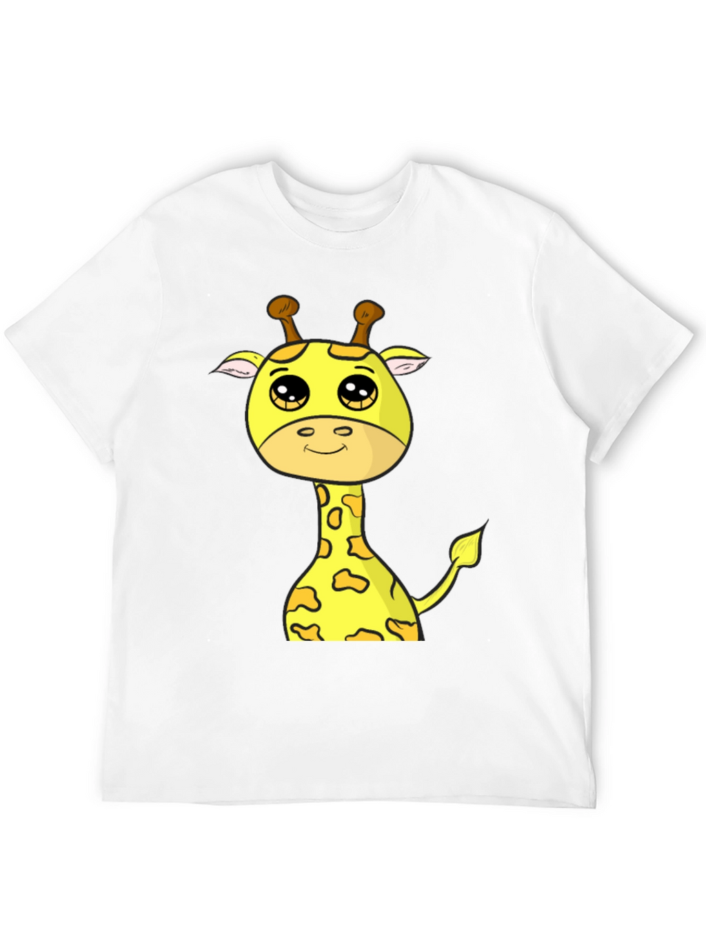 Cute Giraffe Graphic T-Shirt - Black