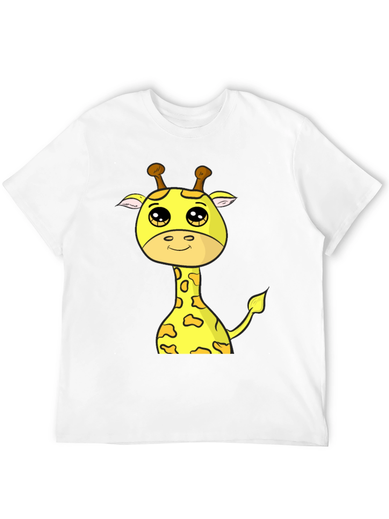 Cute Giraffe Graphic T-Shirt - Black