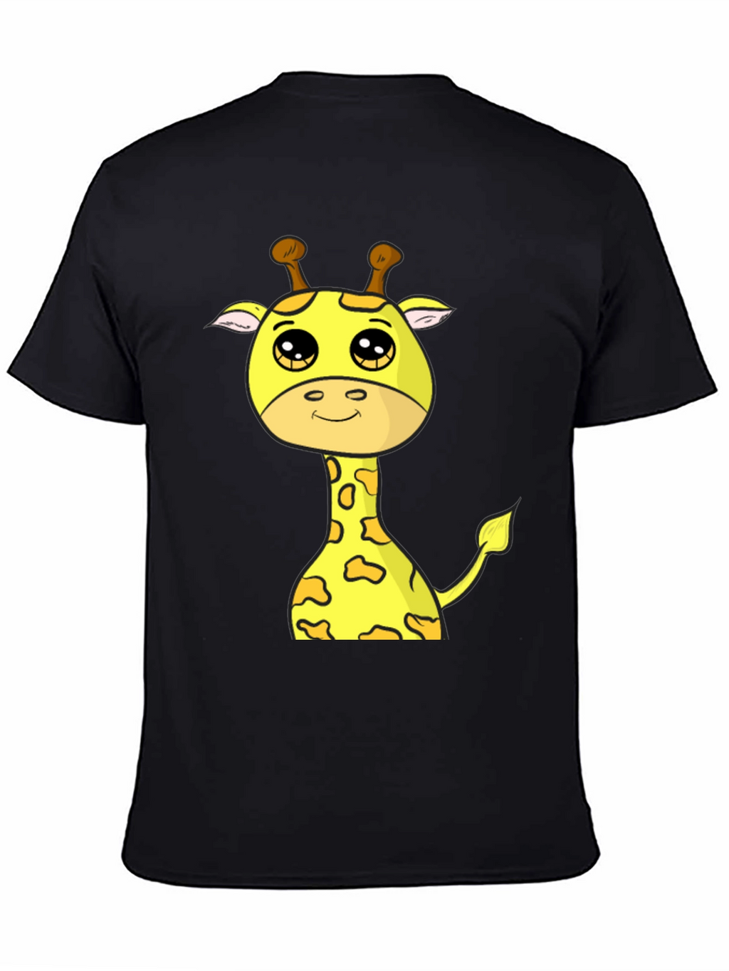 Cute Giraffe Graphic T-Shirt - Black
