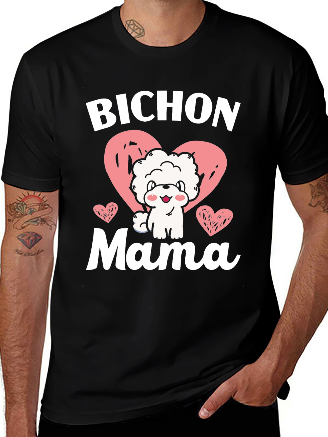Bichon Mama Dog Lover Graphic Tee