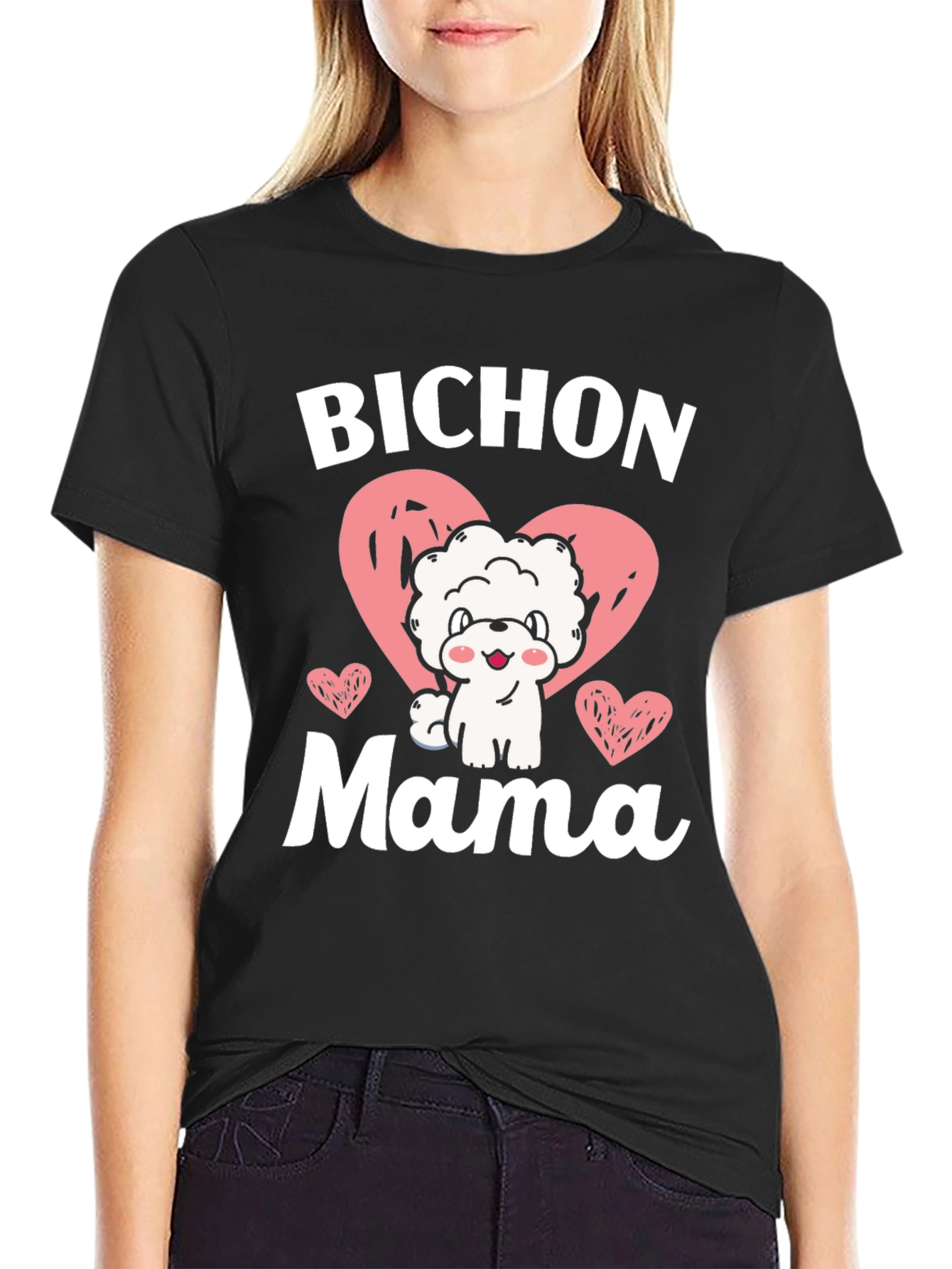 Bichon Mama Dog Lover Graphic Tee