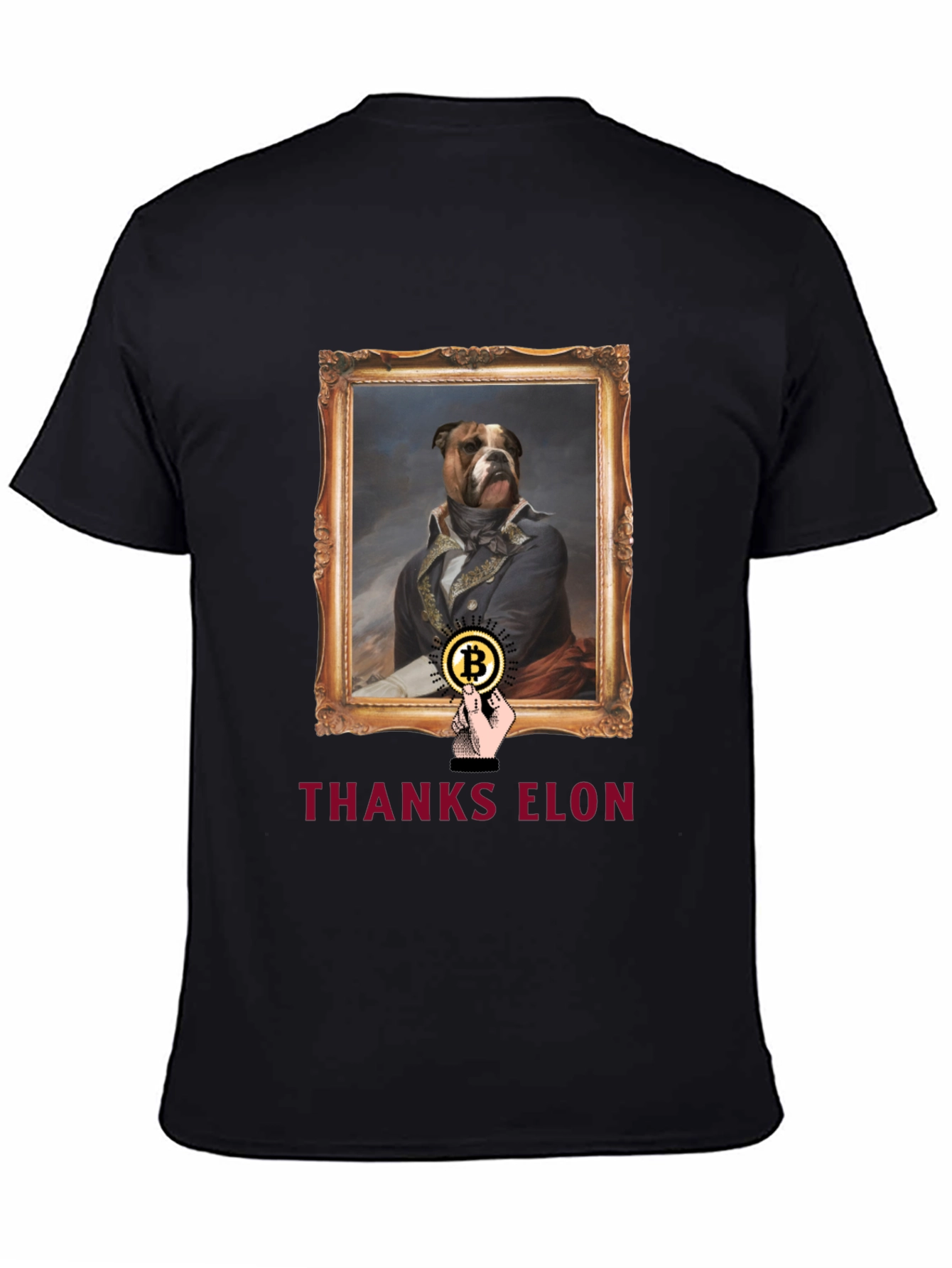 Dog Painting Bitcoin T-Shirt - Thanks Elon Tee