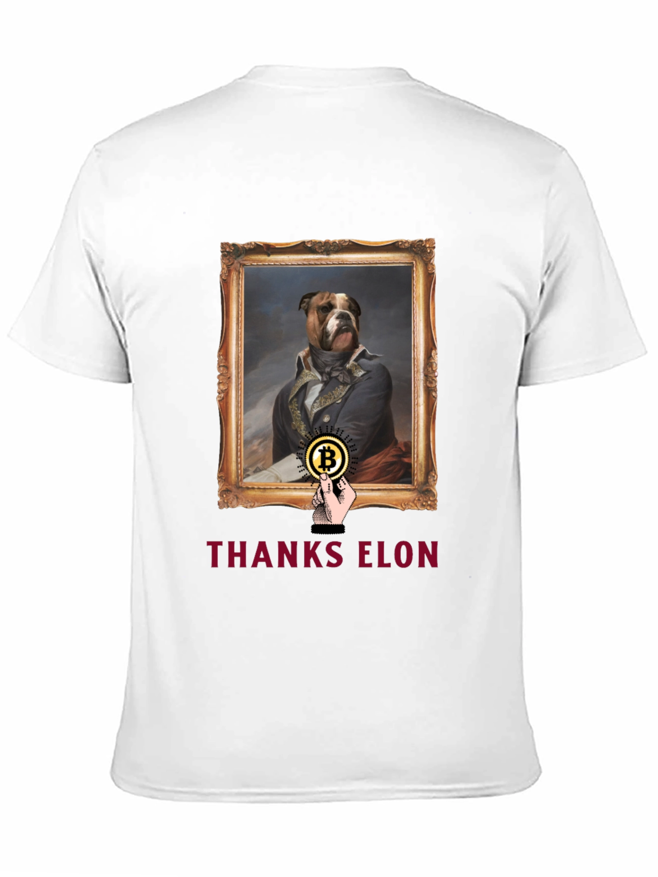 Dog Painting Bitcoin T-Shirt - Thanks Elon Tee