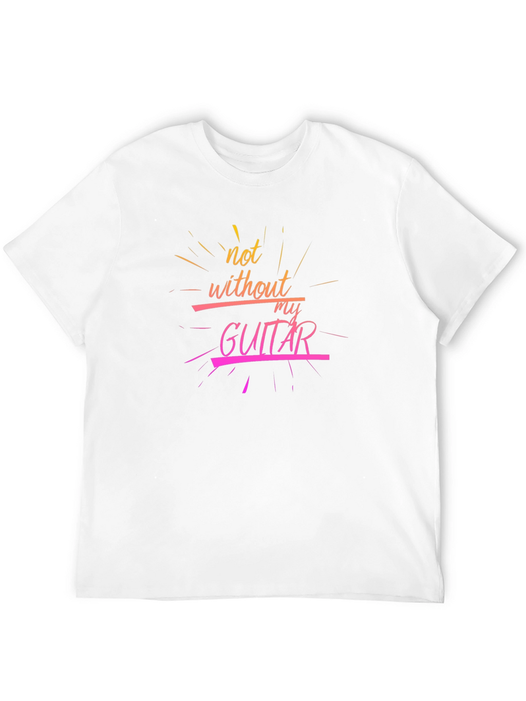 Not Without My Guitar Black Graphic Tee