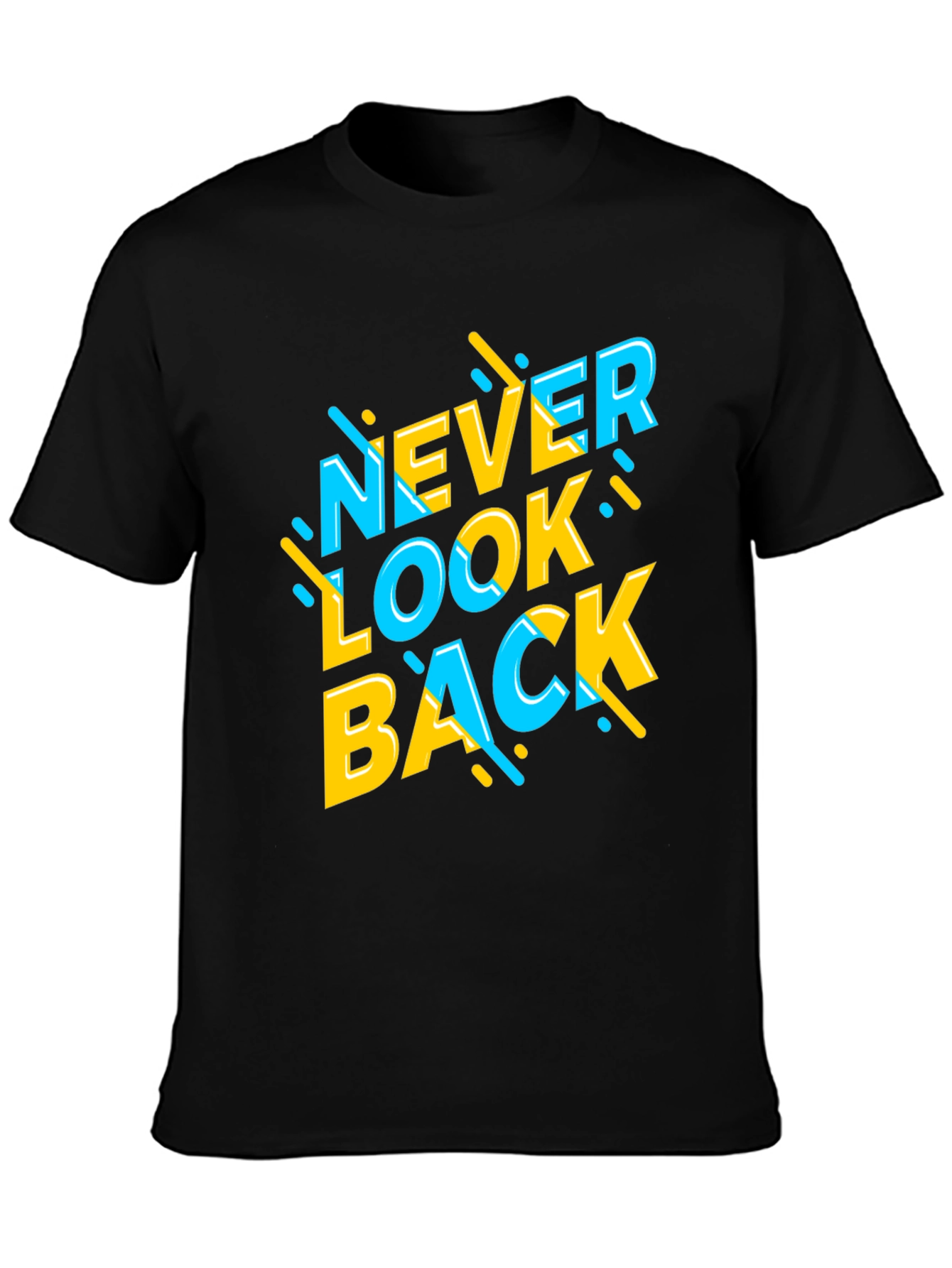 Never Look Back Graphic Tee - Stylish Black T-Shirt