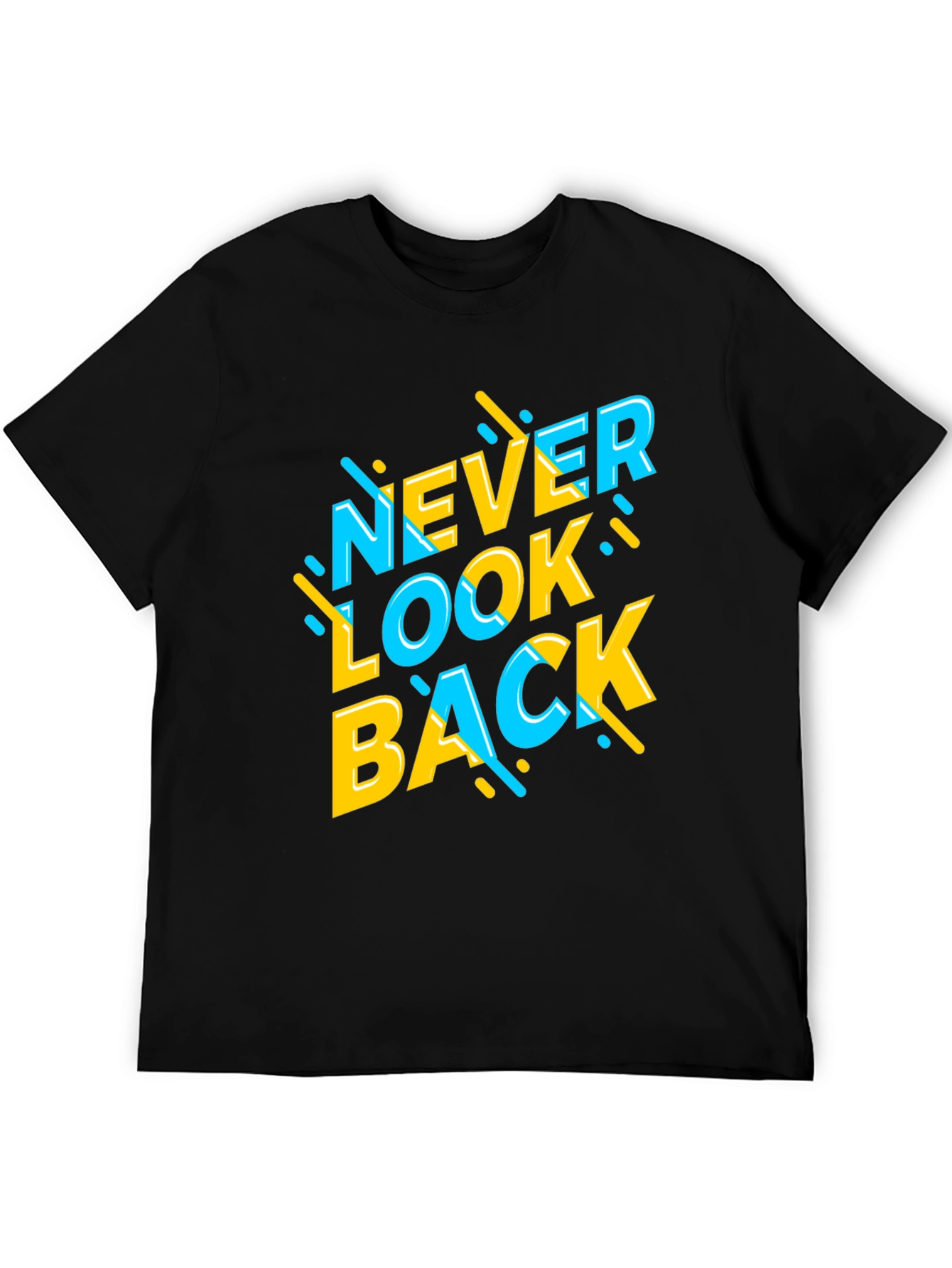 Never Look Back Graphic Tee - Stylish Black T-Shirt