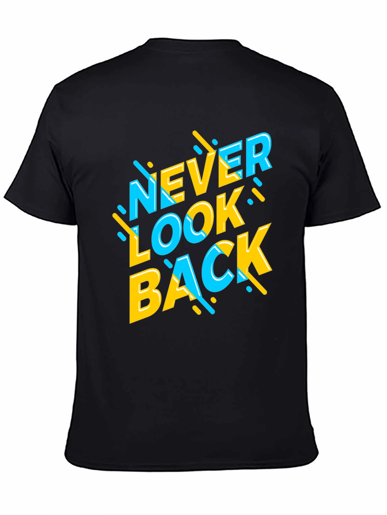 Never Look Back Graphic Tee - Stylish Black T-Shirt