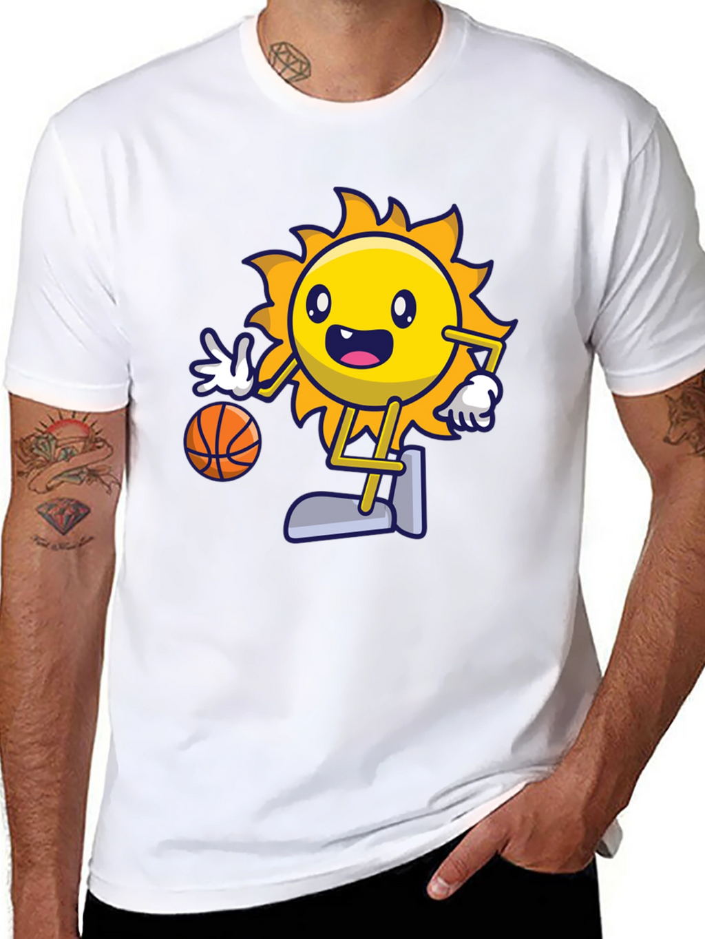 Basketball Sun Graphic T-Shirt
