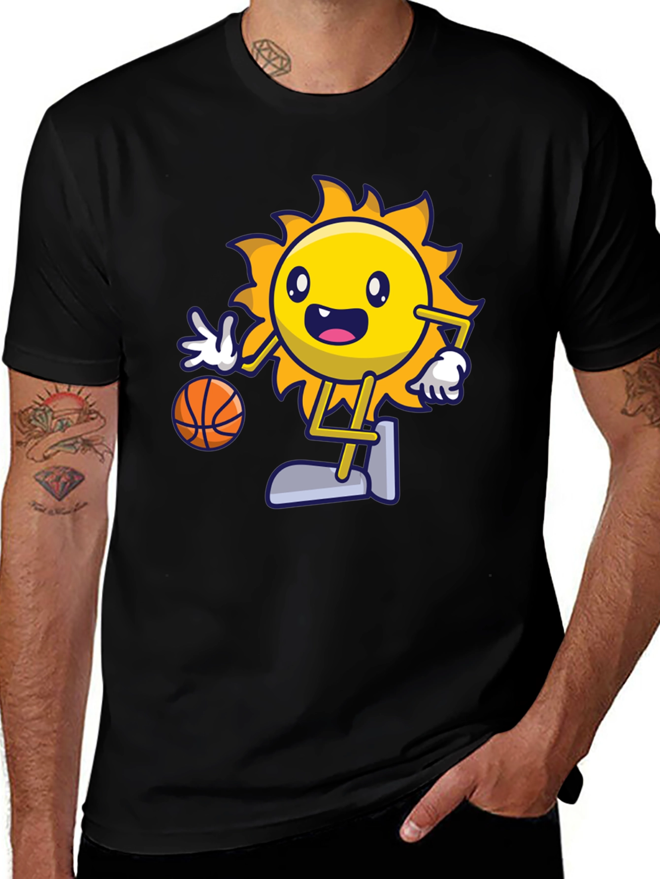 Basketball Sun Graphic T-Shirt