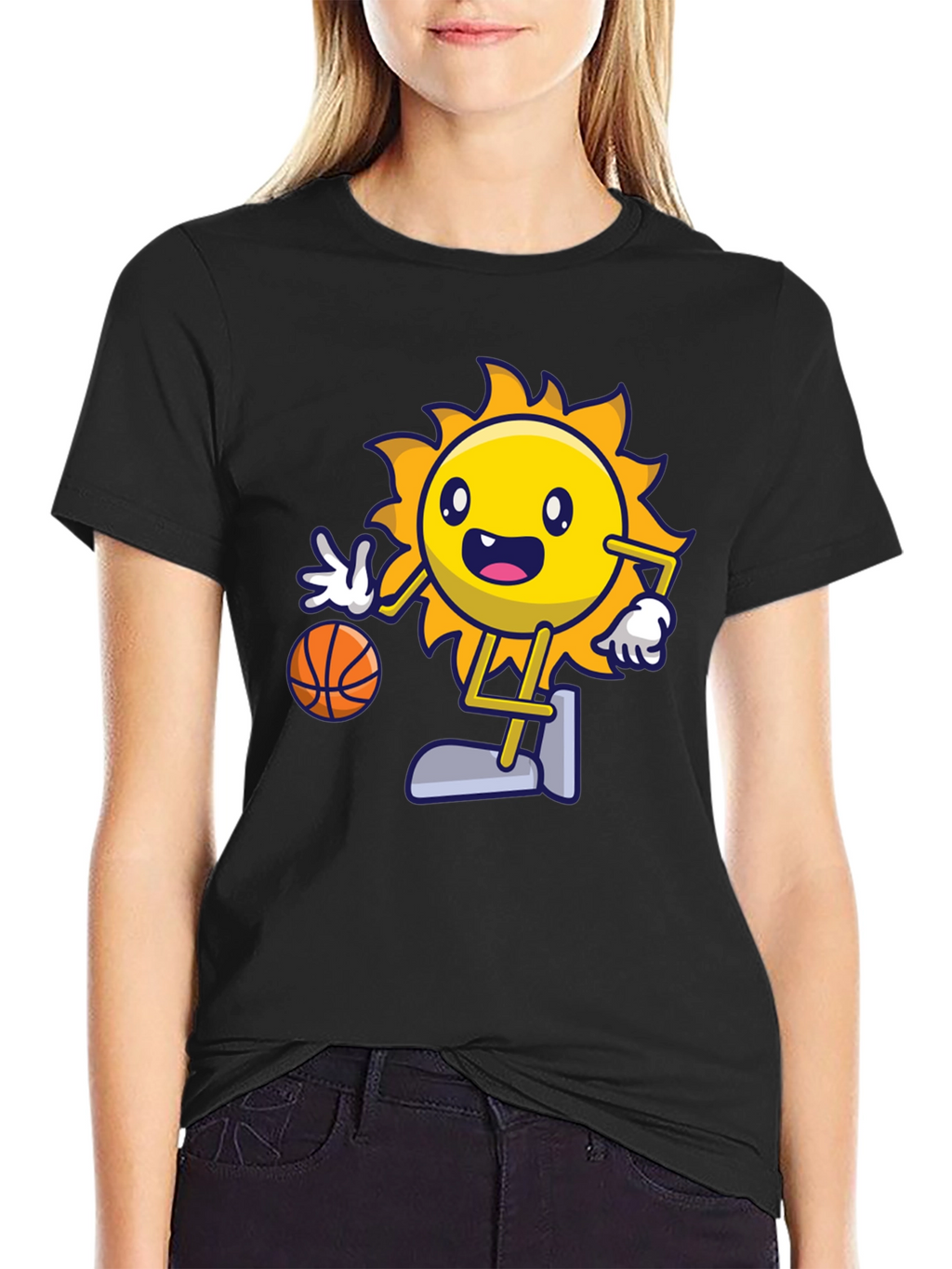 Basketball Sun Graphic T-Shirt