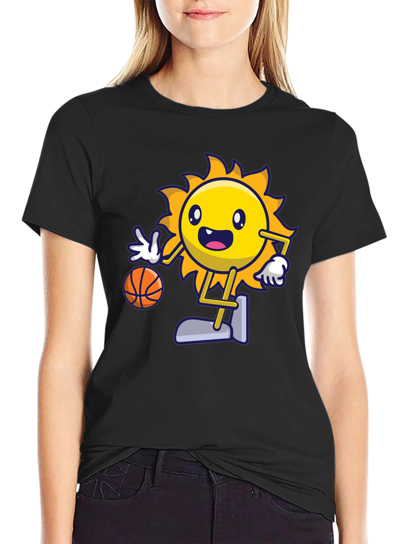 Basketball Sun Graphic T-Shirt