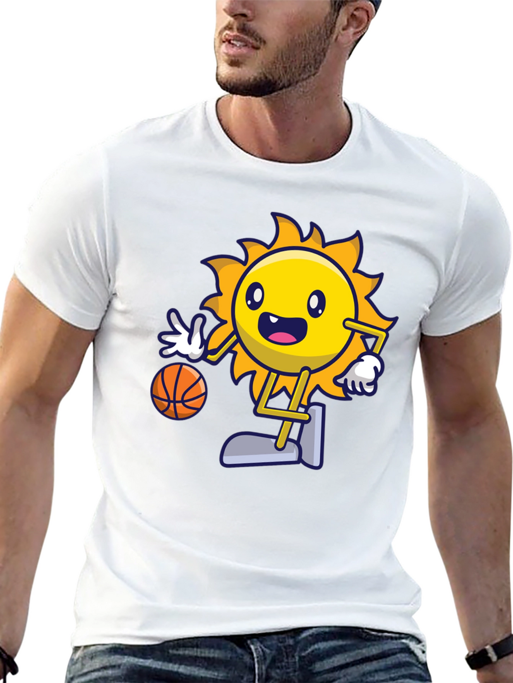 Basketball Sun Graphic T-Shirt