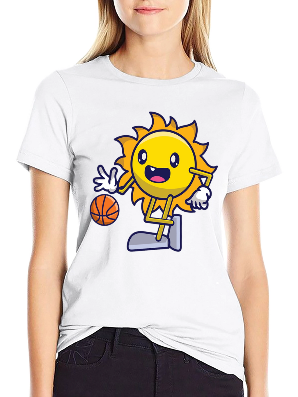 Basketball Sun Graphic T-Shirt