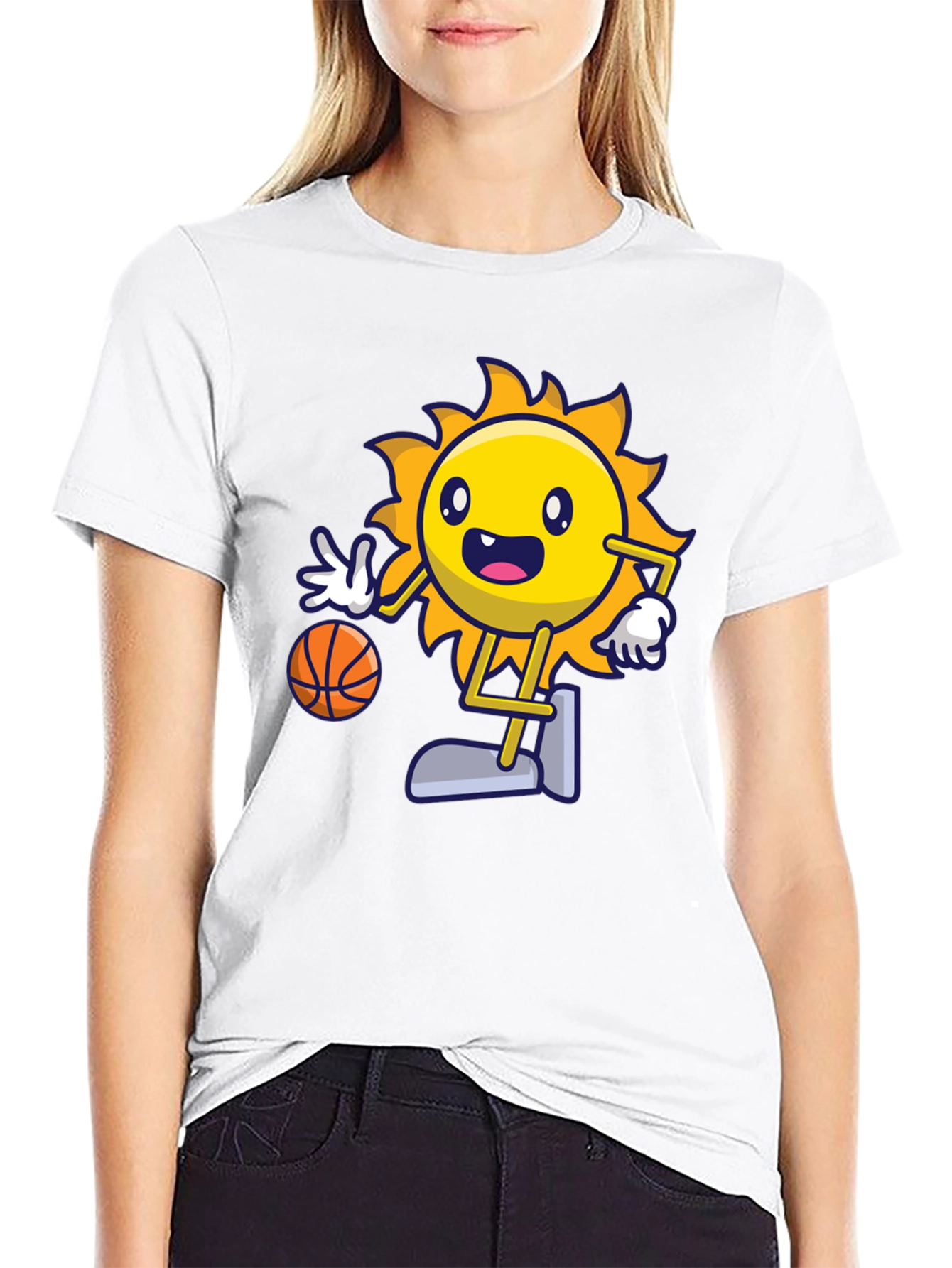 Basketball Sun Graphic T-Shirt