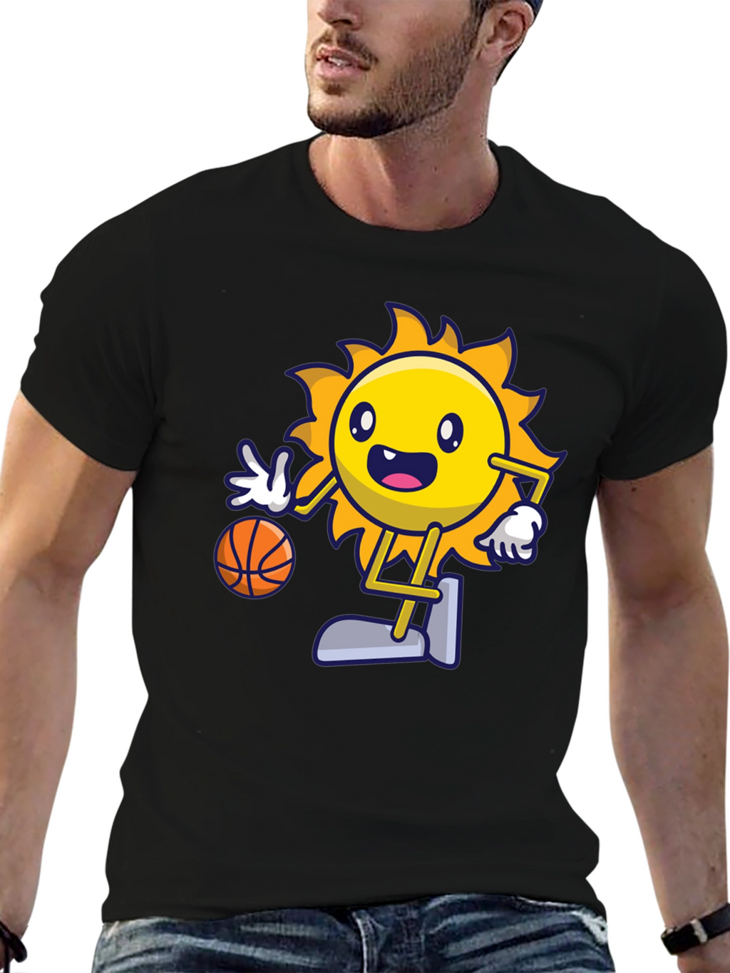Basketball Sun Graphic T-Shirt