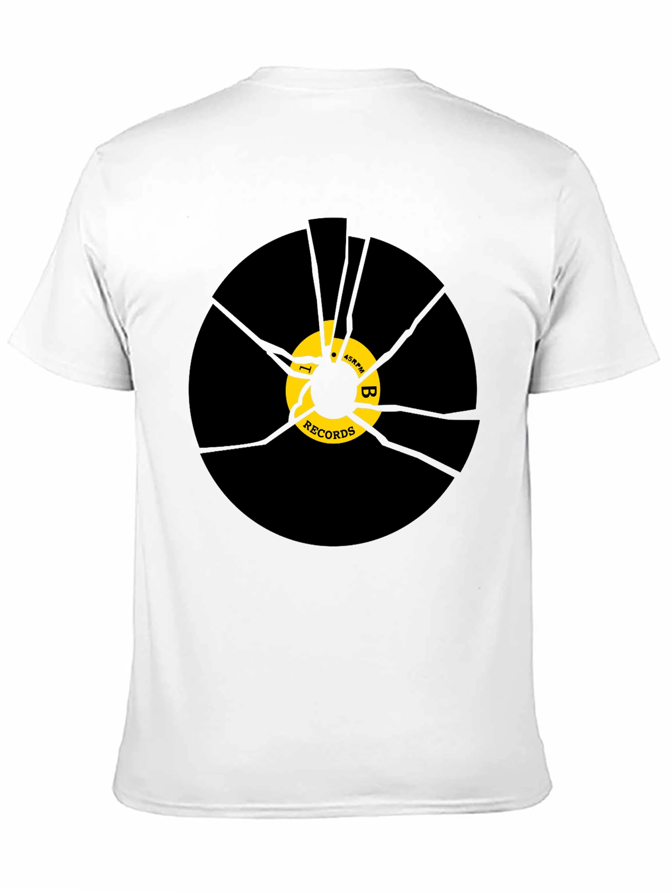 Cracked Vinyl Record T-Shirt - 45RPM Music Tee