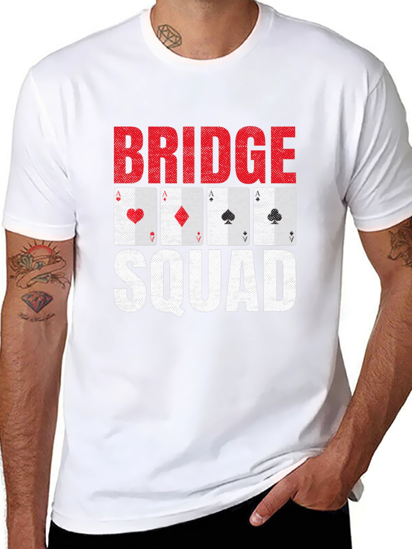Bridge Squad Playing Card Graphic T-Shirt
