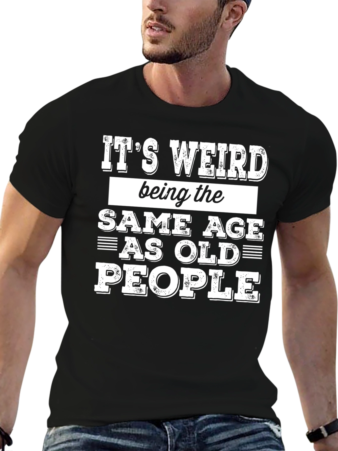 Funny Same Age as Old People Graphic Tee