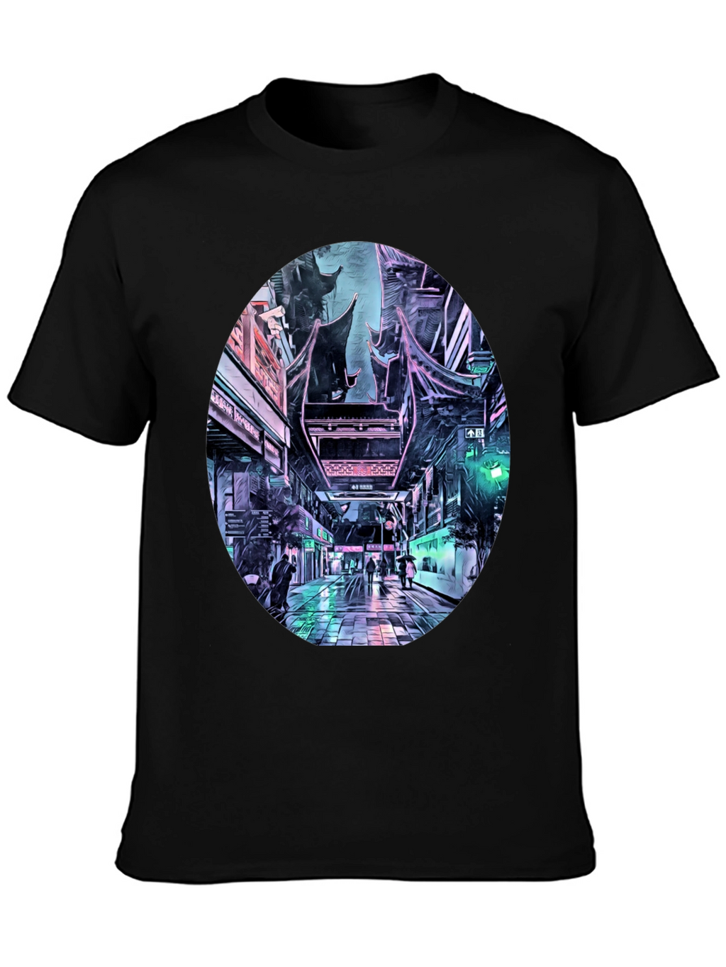 Cyberpunk Cityscape T-Shirt