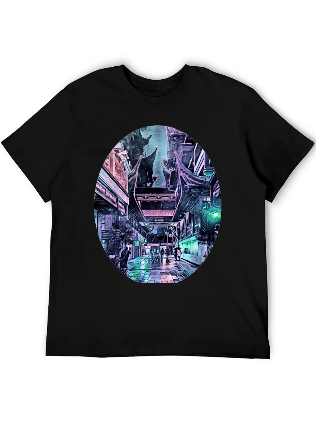 Cyberpunk Cityscape T-Shirt