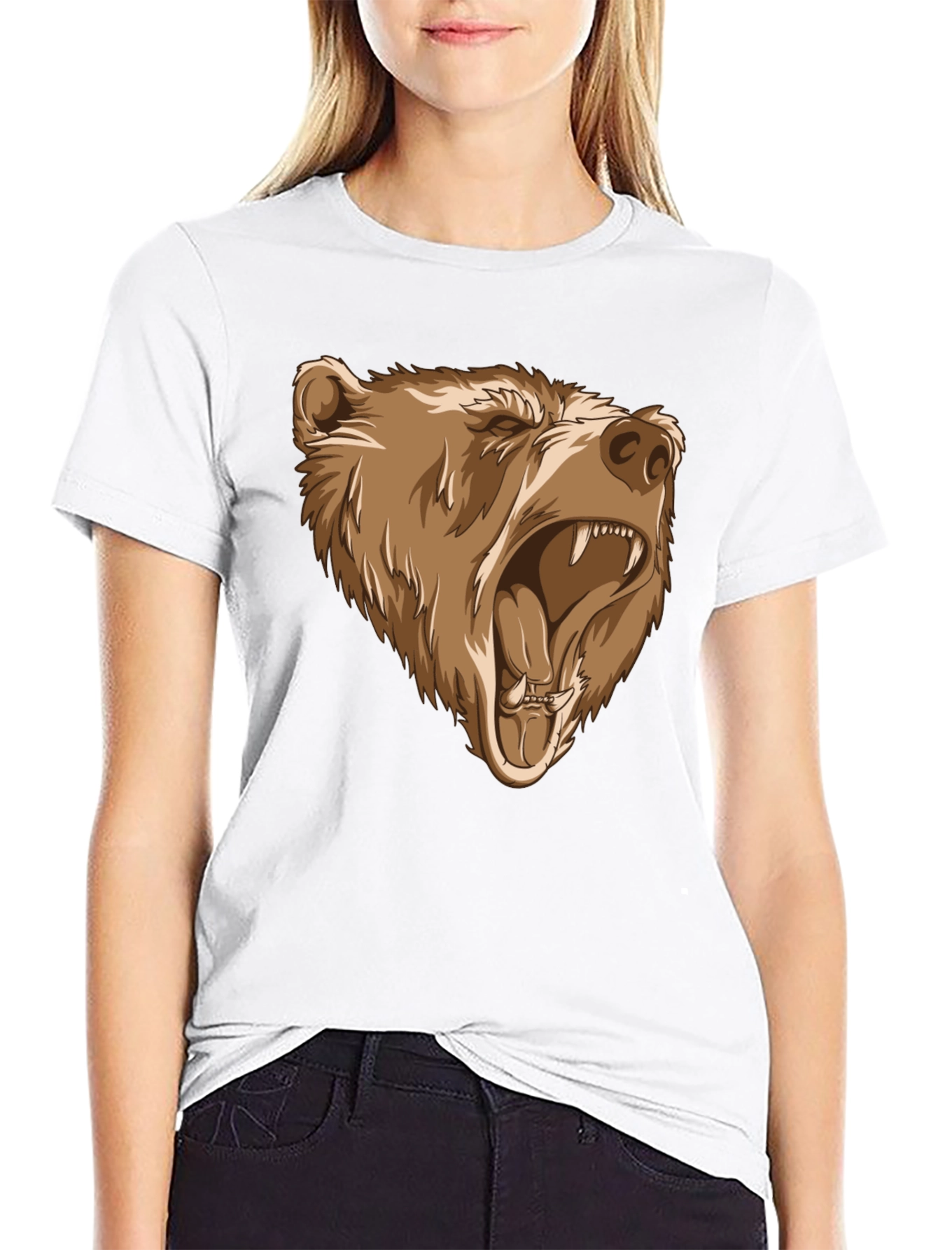 Bear Graphic Tee - Black