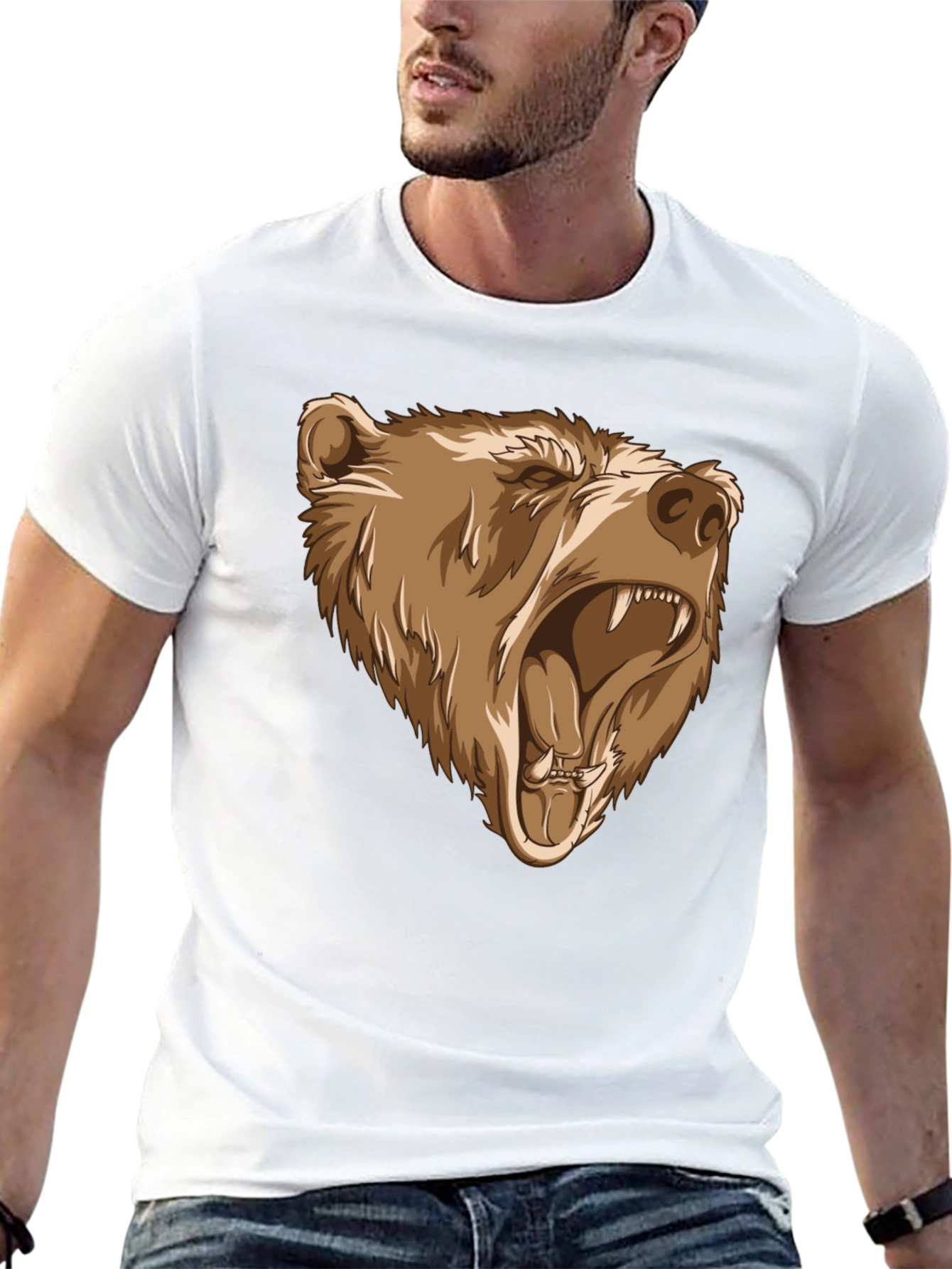 Bear Graphic Tee - Black
