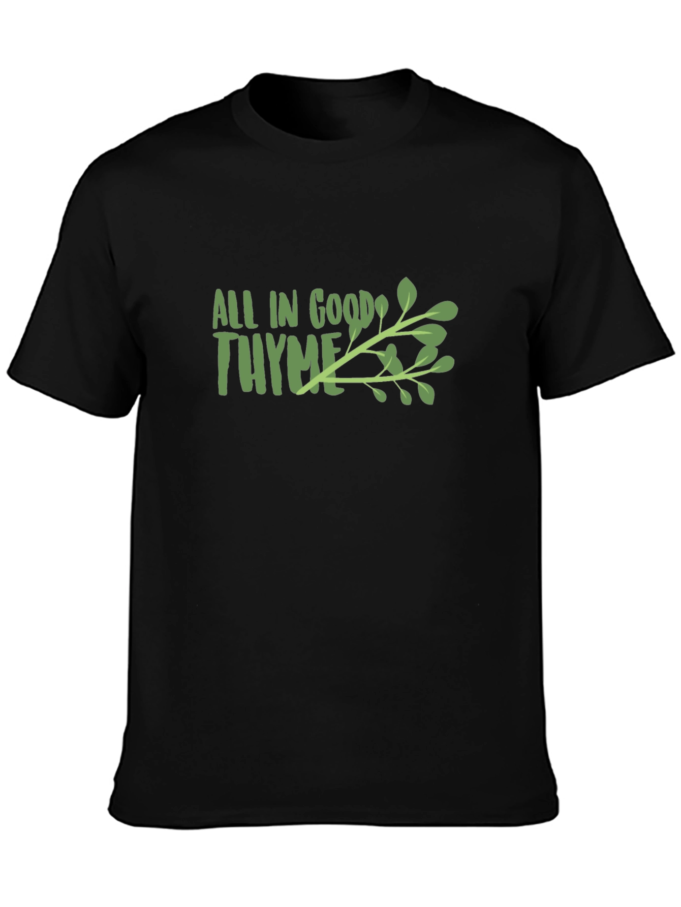 All in Good Thyme Black Graphic Tee