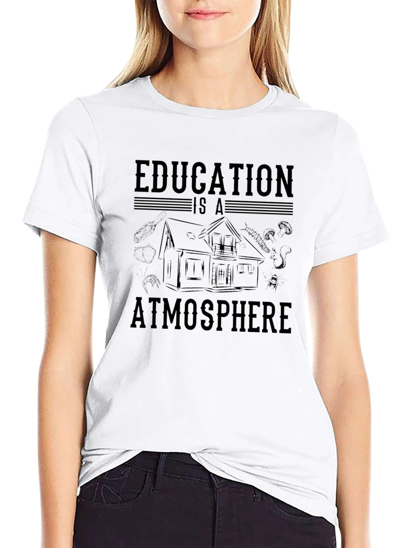 Education Atmosphere Black T-Shirt