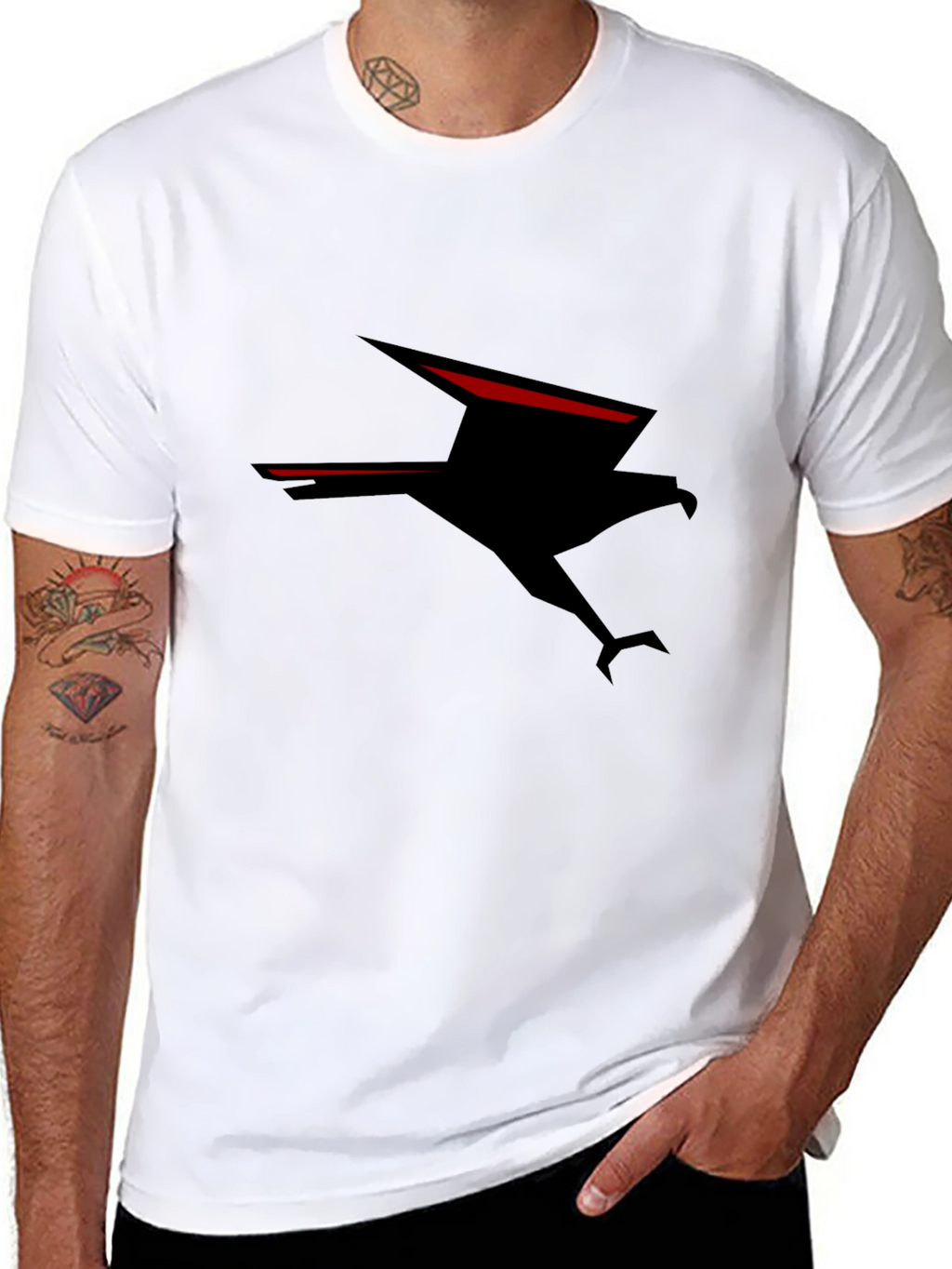 Black T-Shirt with Eagle Graphic