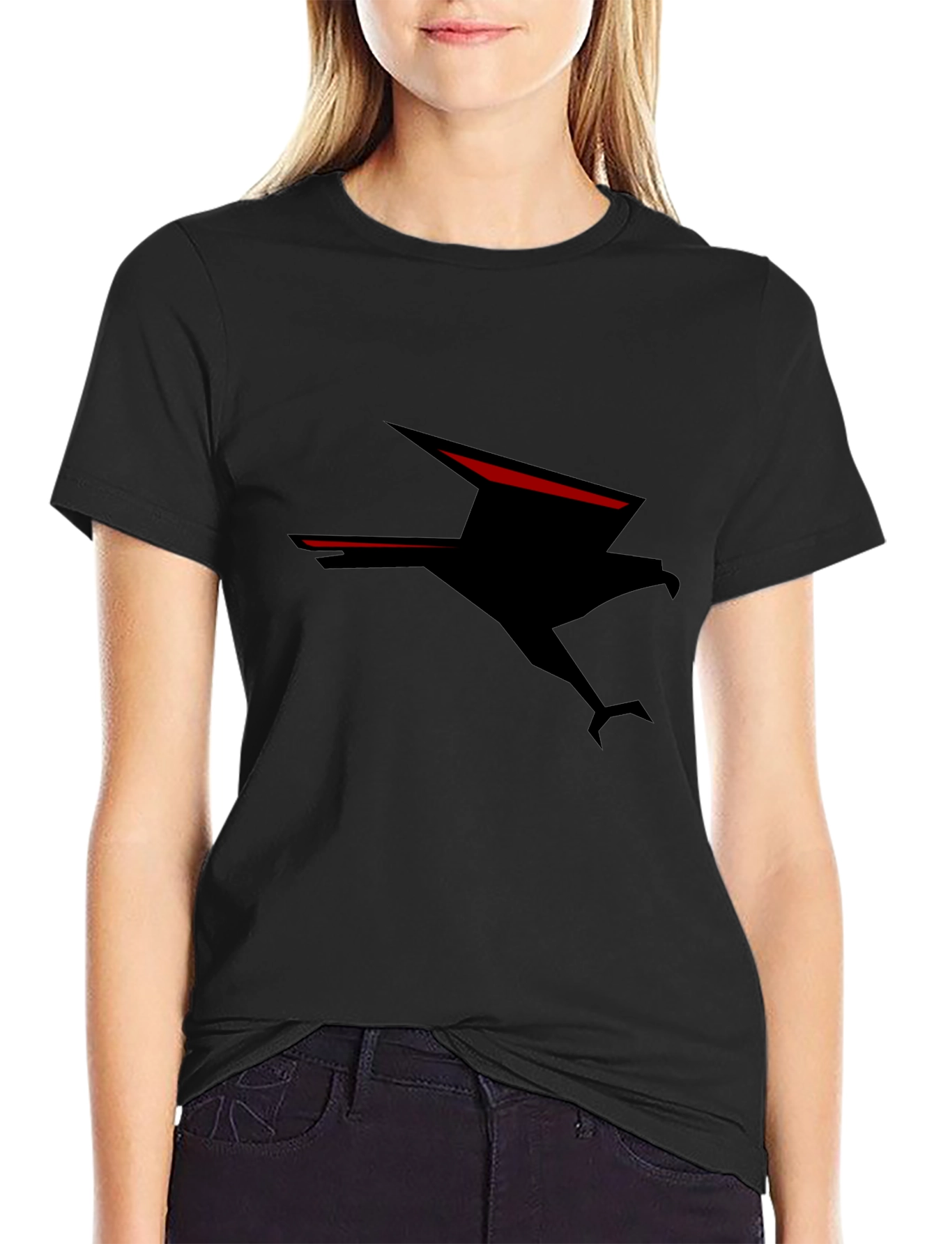 Black T-Shirt with Eagle Graphic
