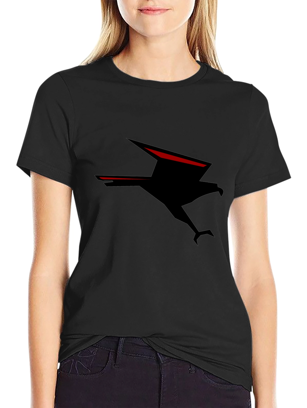 Black T-Shirt with Eagle Graphic