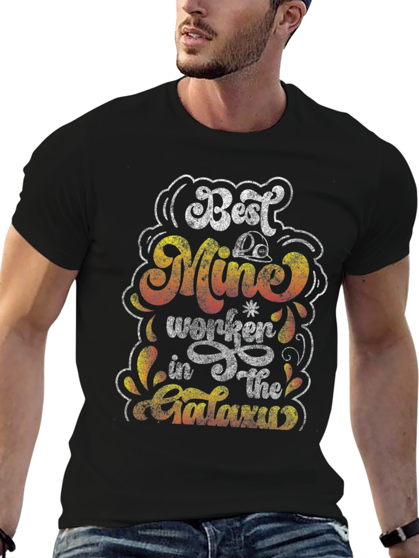 Best Mine Worker in the Galaxy Black T-Shirt