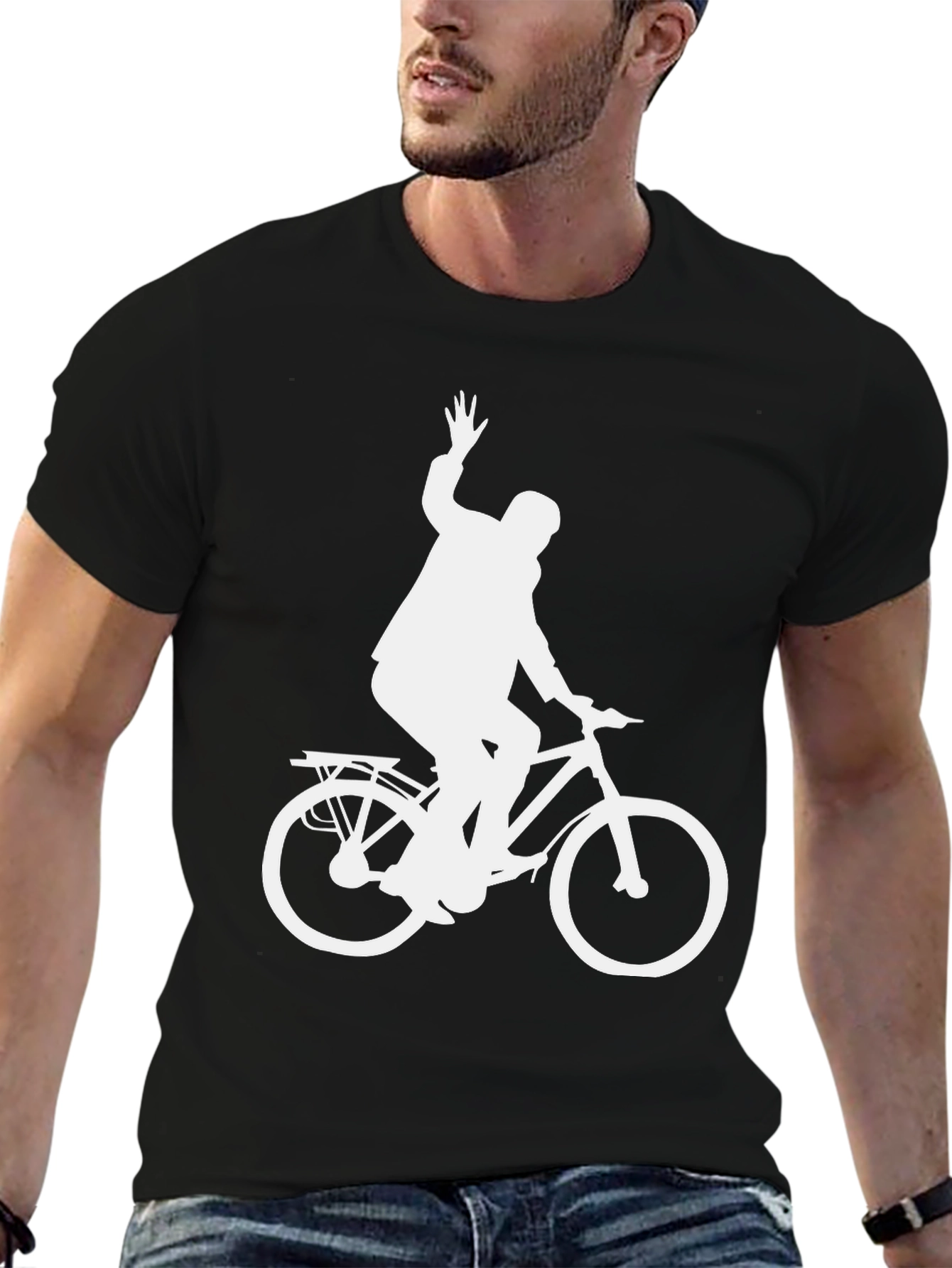 Cyclist Graphic T-Shirt - Black Cotton Tee