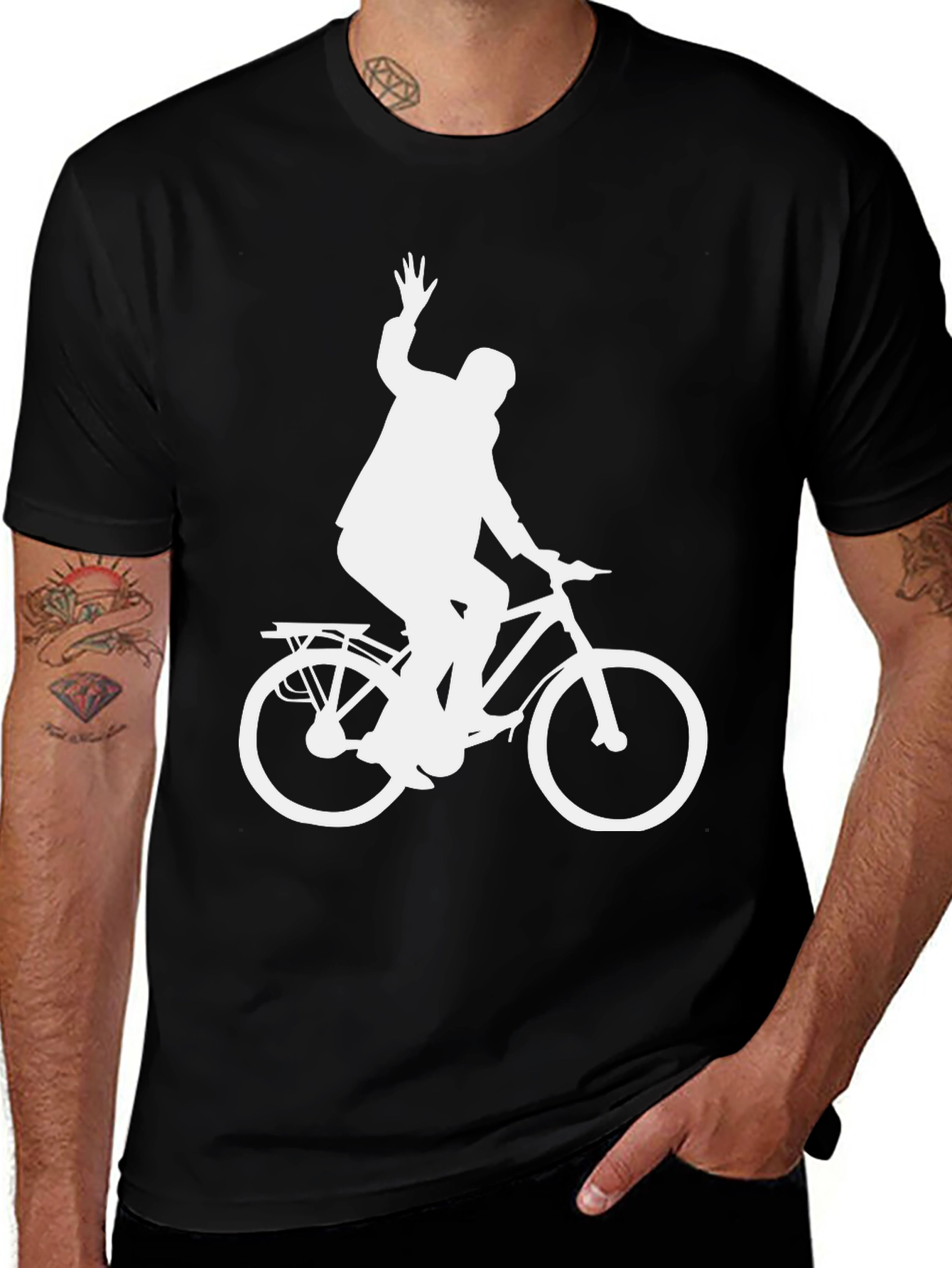 Cyclist Graphic T-Shirt - Black Cotton Tee