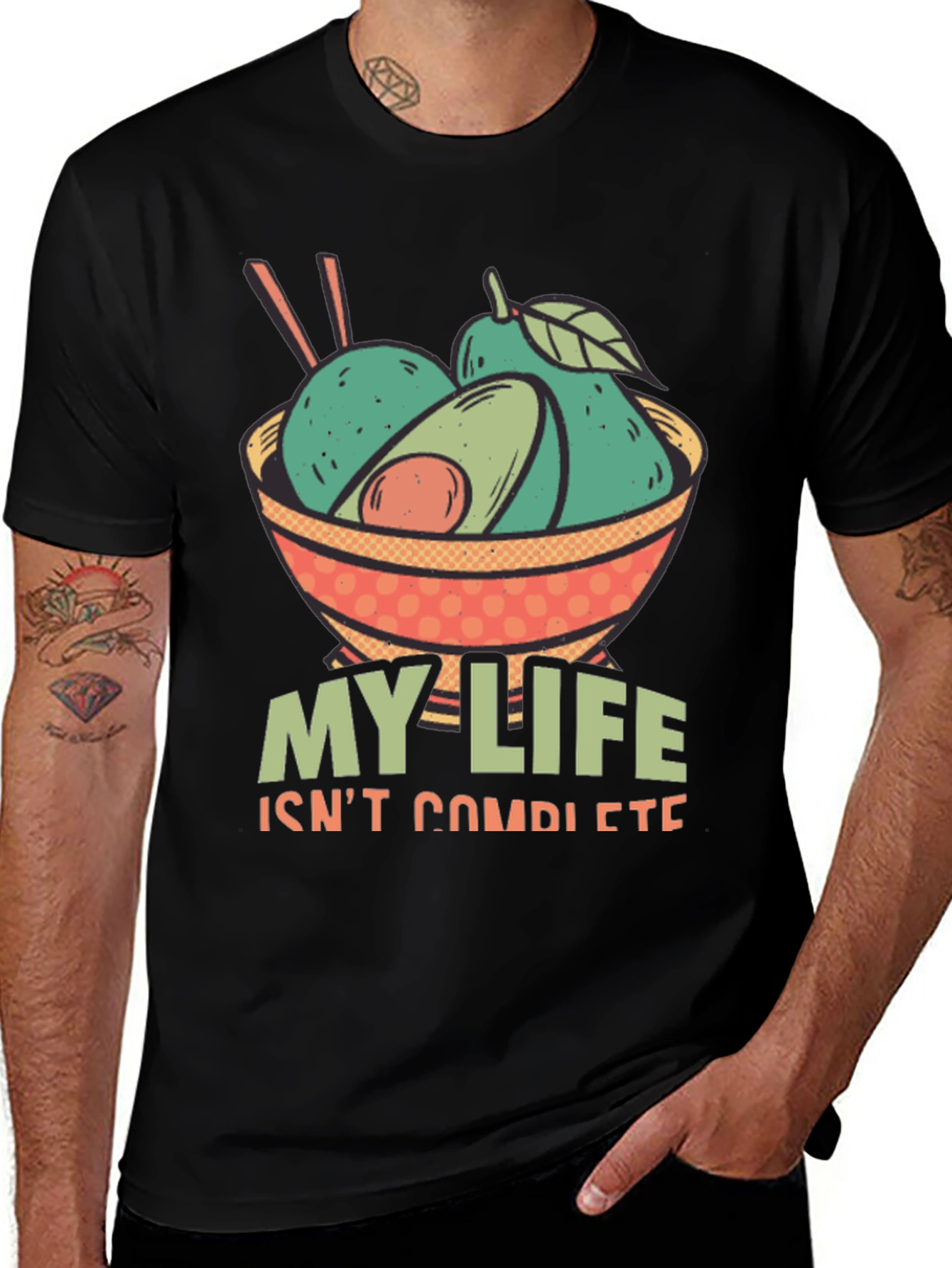 Avocado Bowl T-Shirt - My Life Isnt Complete