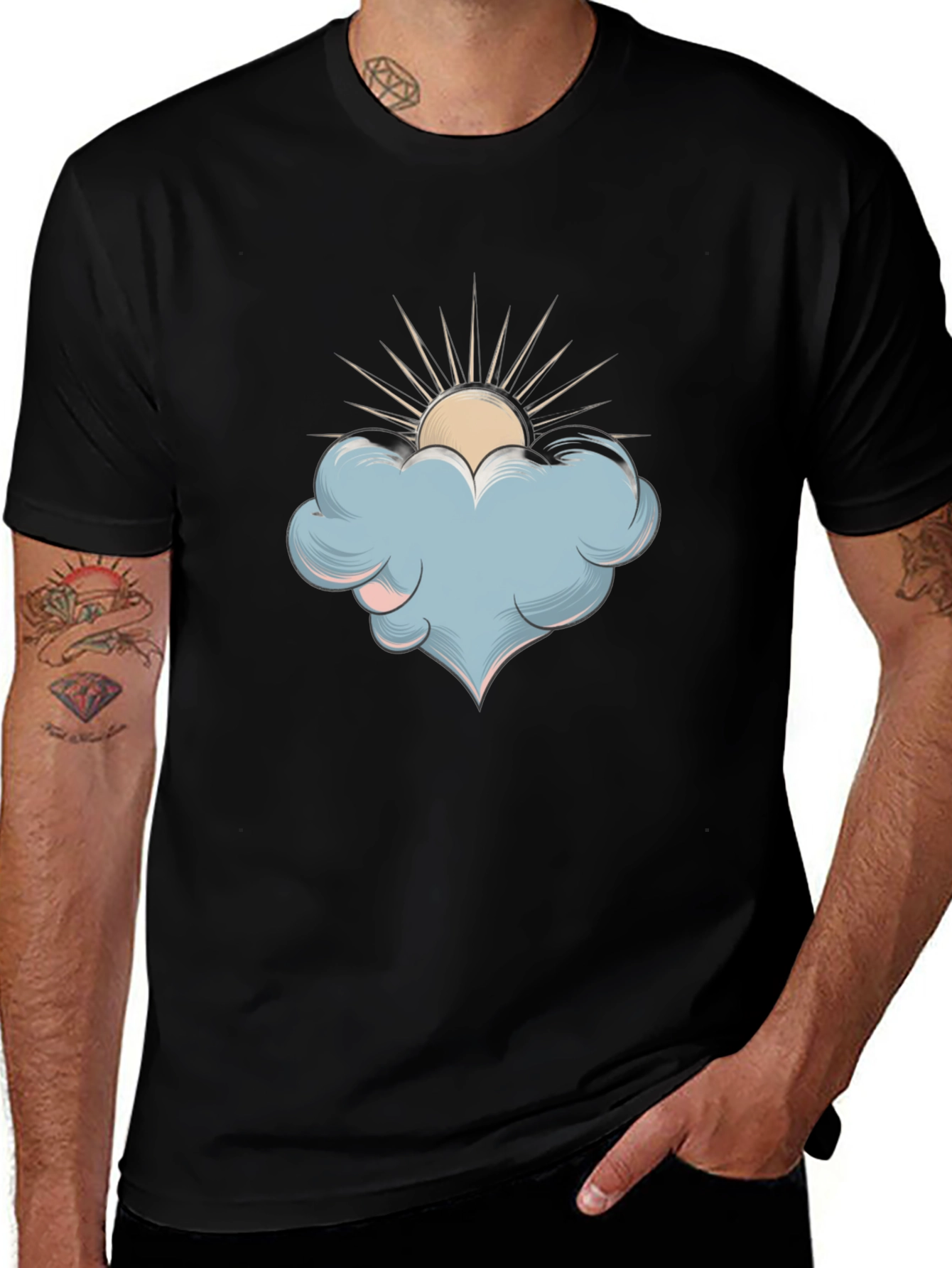Cloud & Sun Graphic T-Shirt - Stylish Comfort