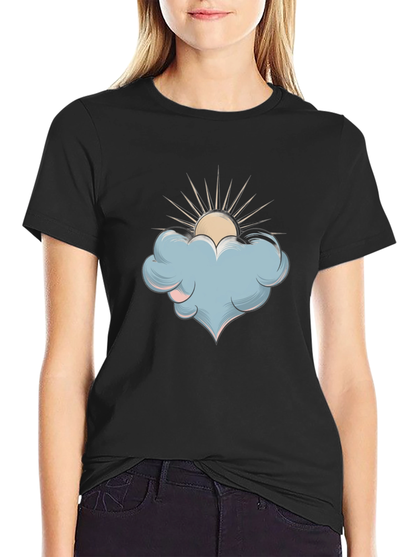 Cloud & Sun Graphic T-Shirt - Stylish Comfort