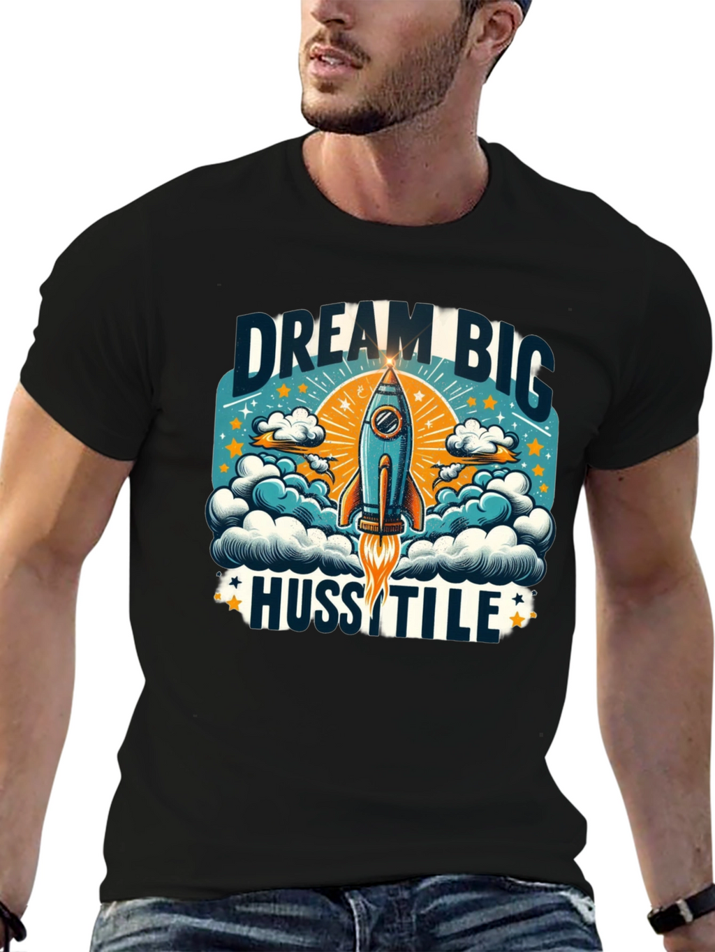 Dream Big Hustle Graphic T-Shirt