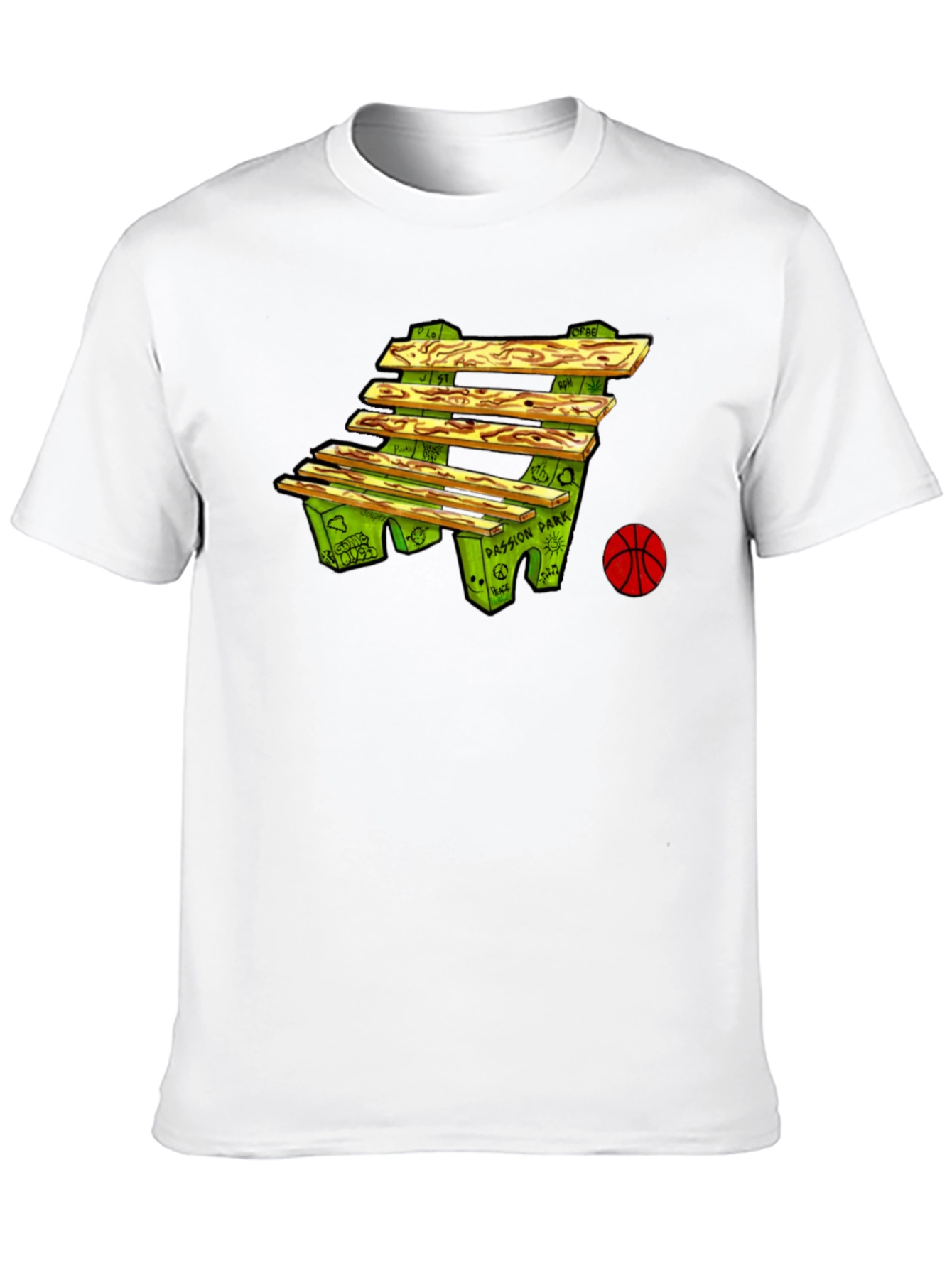 Bench & Basketball Graphic Tee - Passion Park Design