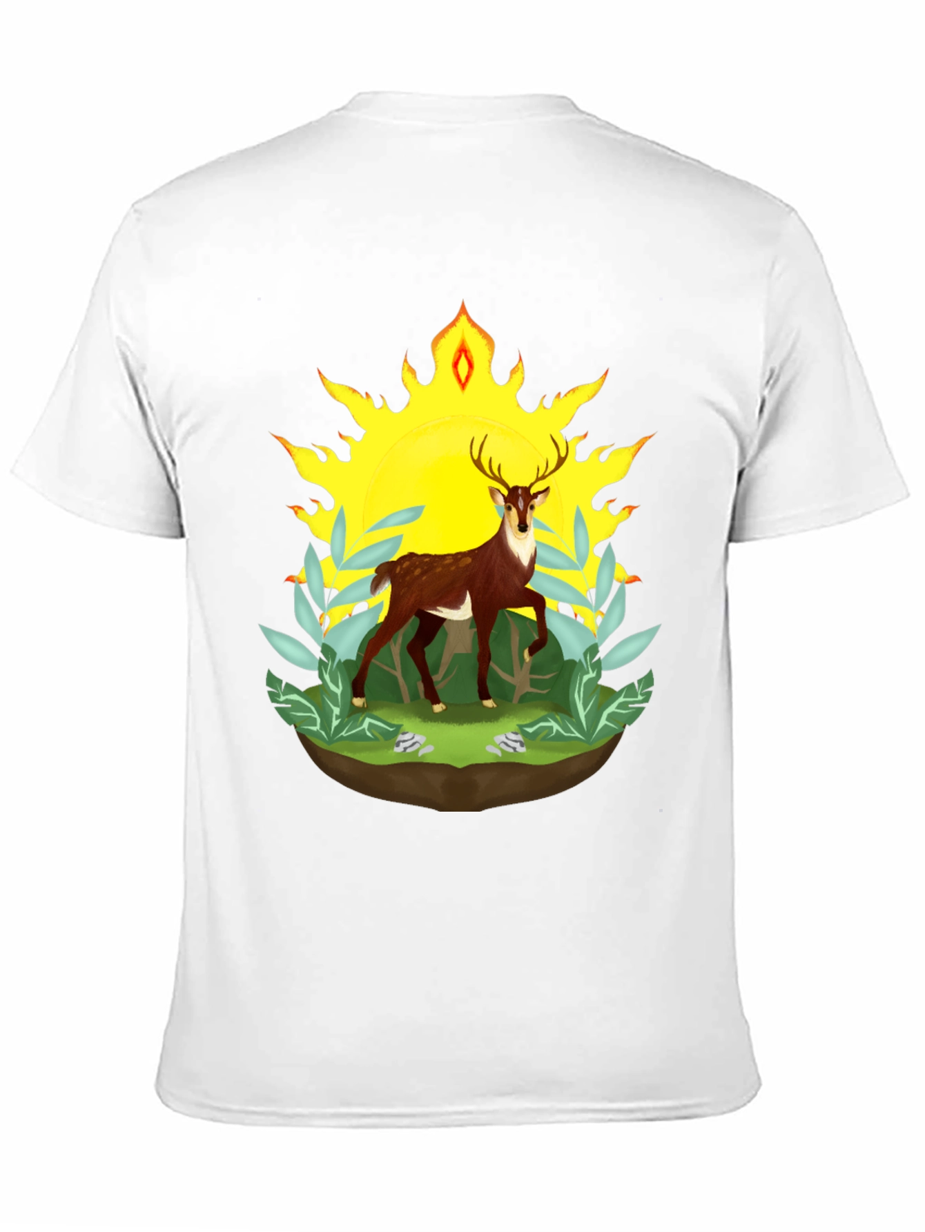 Deer in Sunlight Graphic Tee - Black